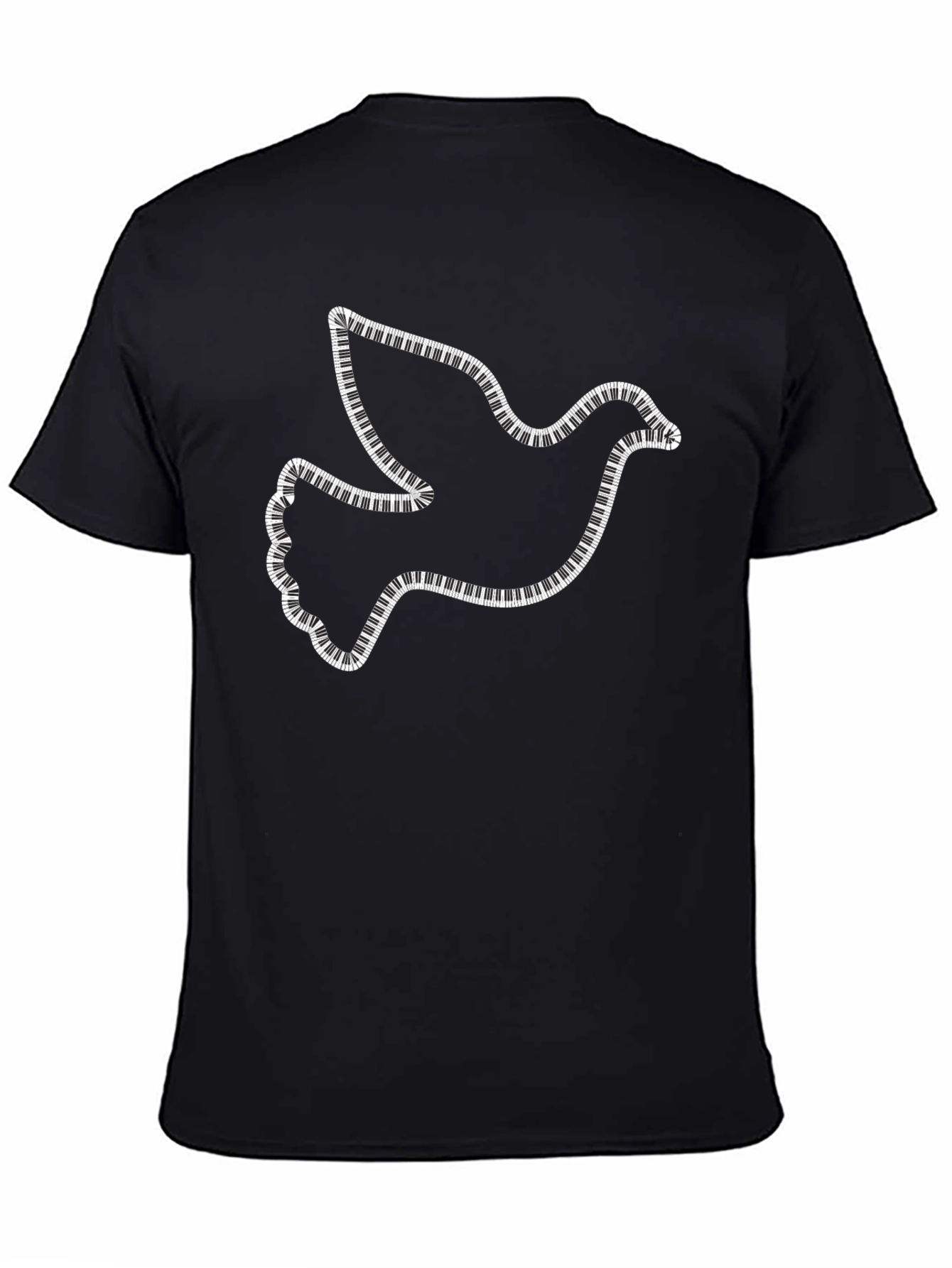 Dove Piano Keys Black T-Shirt