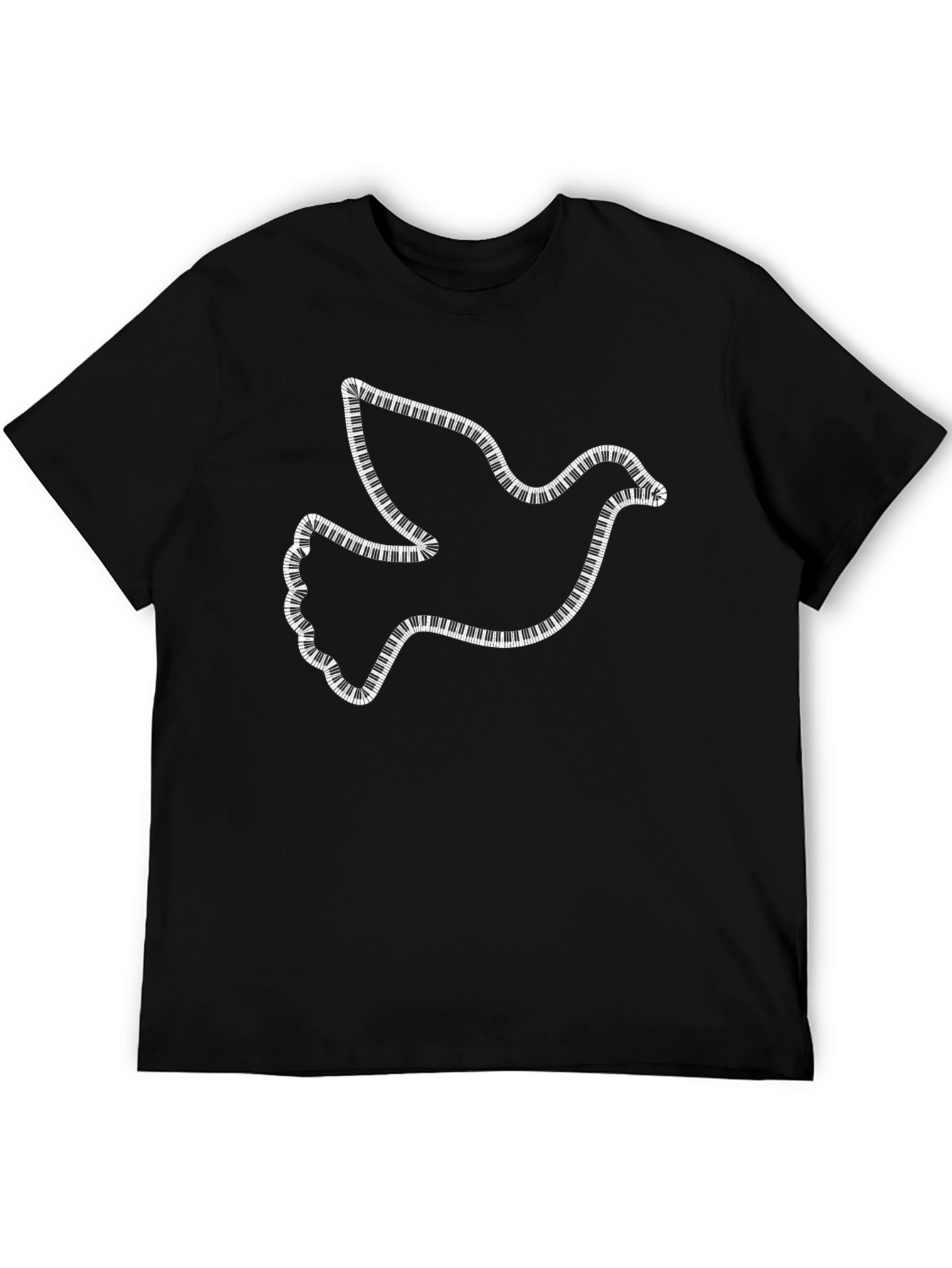 Dove Piano Keys Black T-Shirt