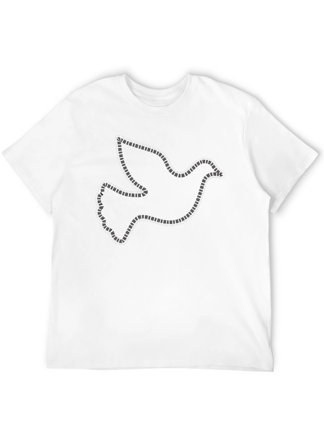 Dove Piano Keys Black T-Shirt