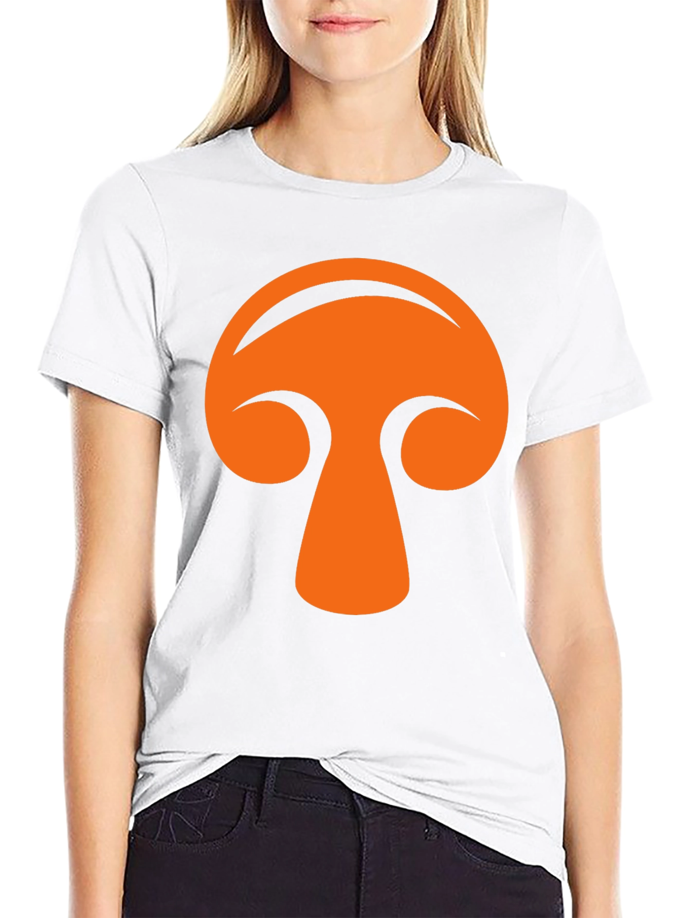 Funky Mushroom Graphic Tee - Black