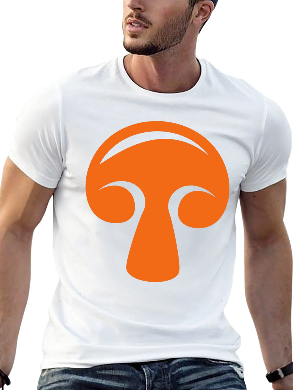 Funky Mushroom Graphic Tee - Black