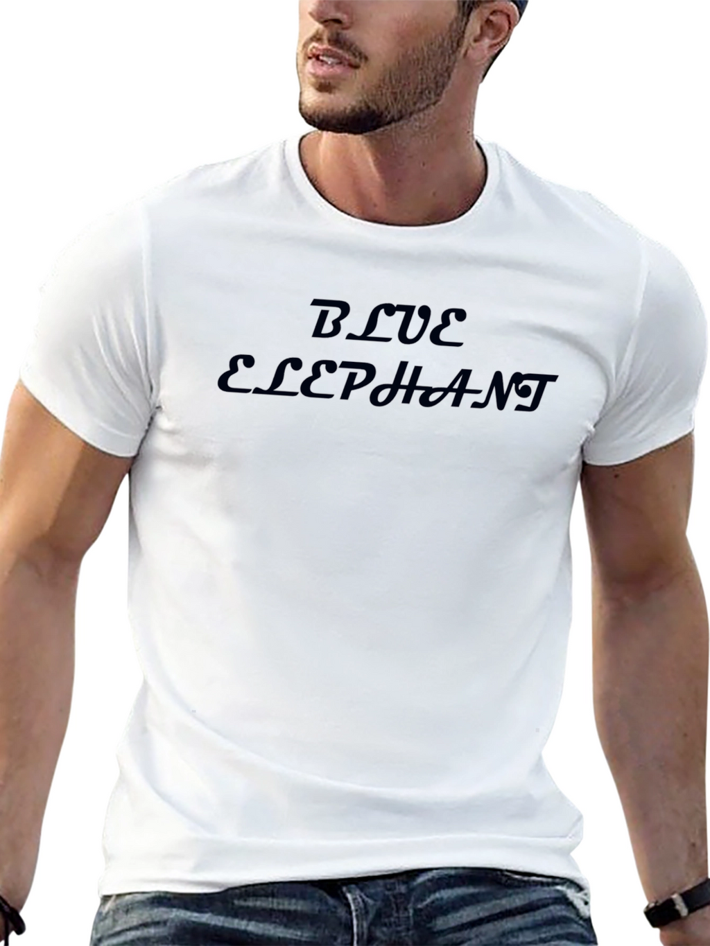 Blue Elephant Graphic Tee - Casual Comfort