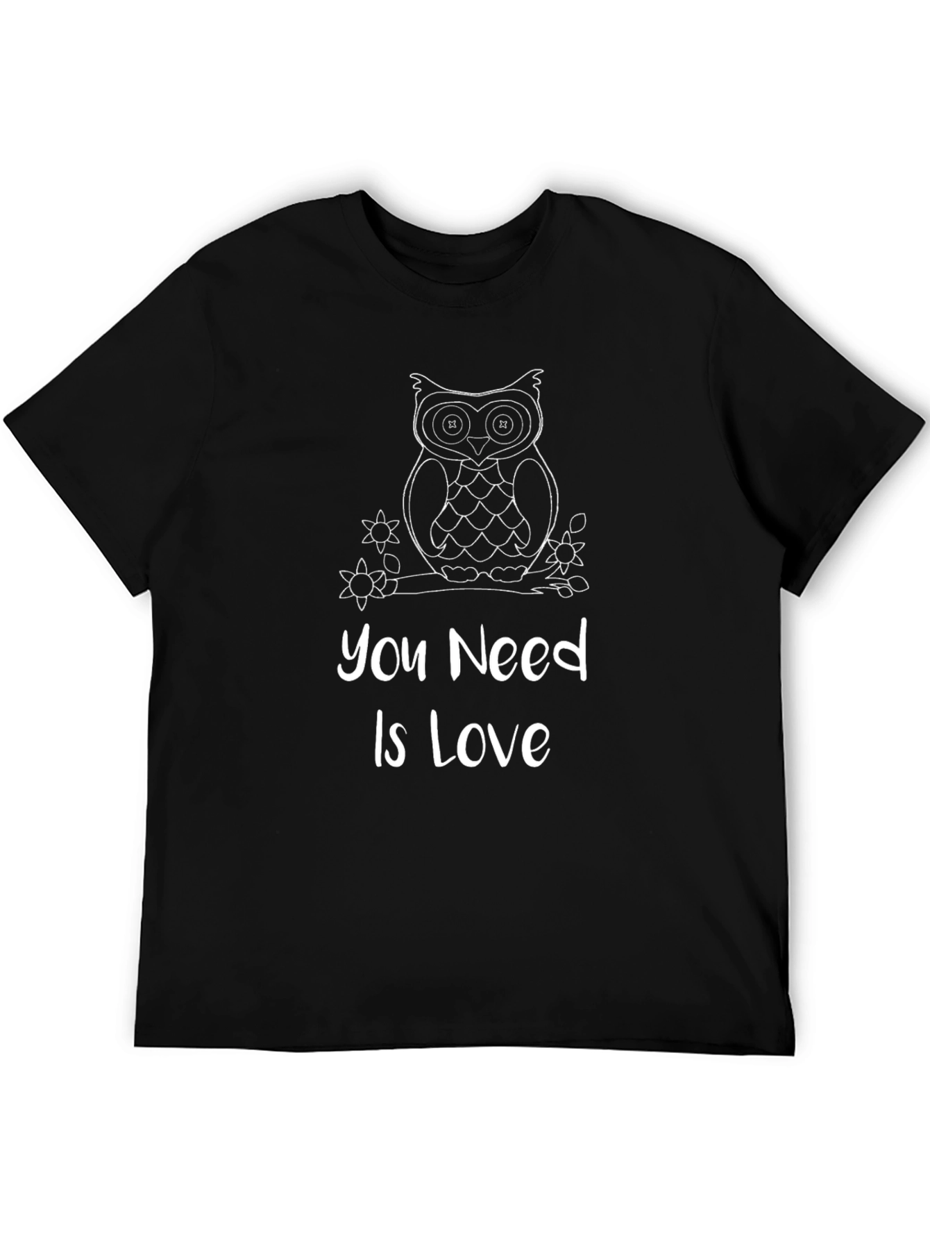 Owl You Need Is Love Black T-Shirt