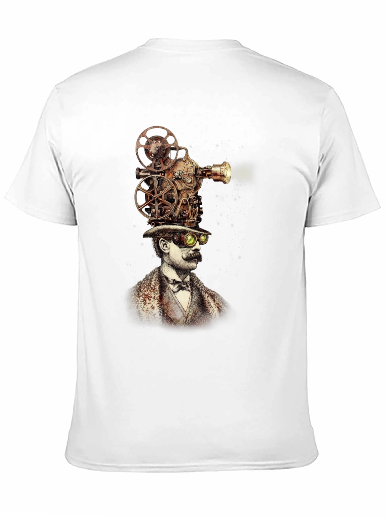 Steampunk Projector Head Black T-Shirt