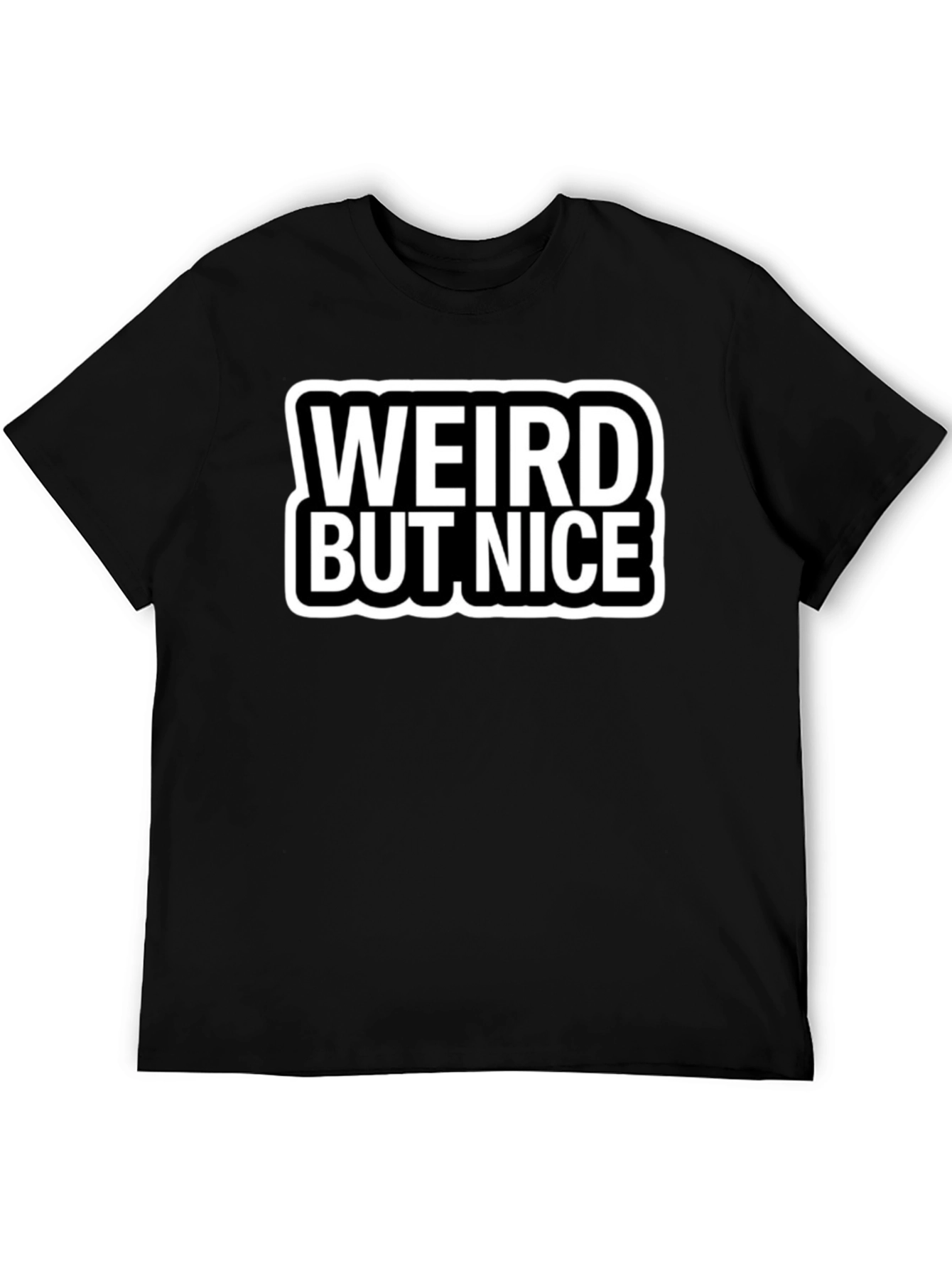 Weird But Nice Black Graphic Tee