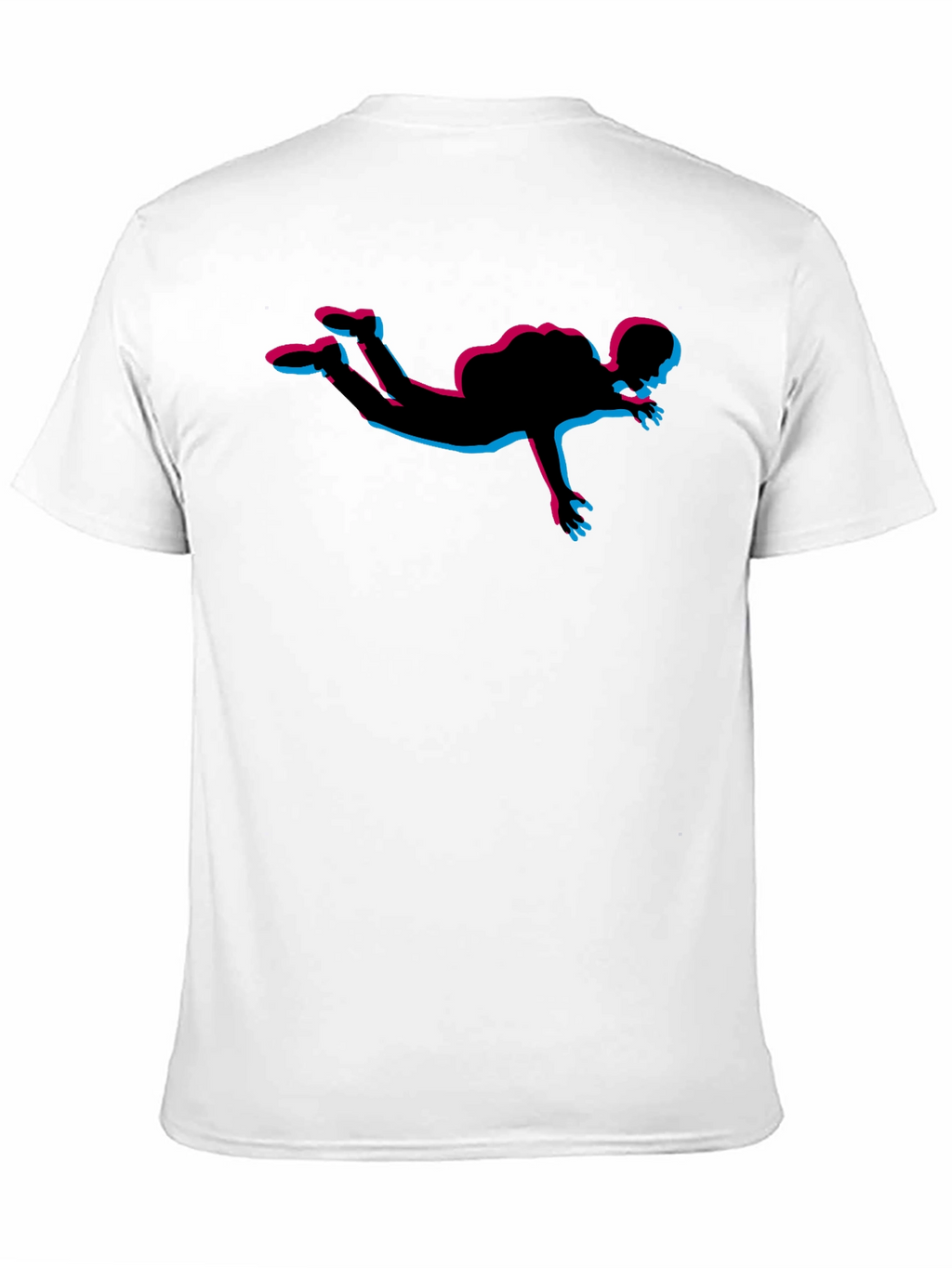 Skydiving Silhouette Graphic Tee - Black