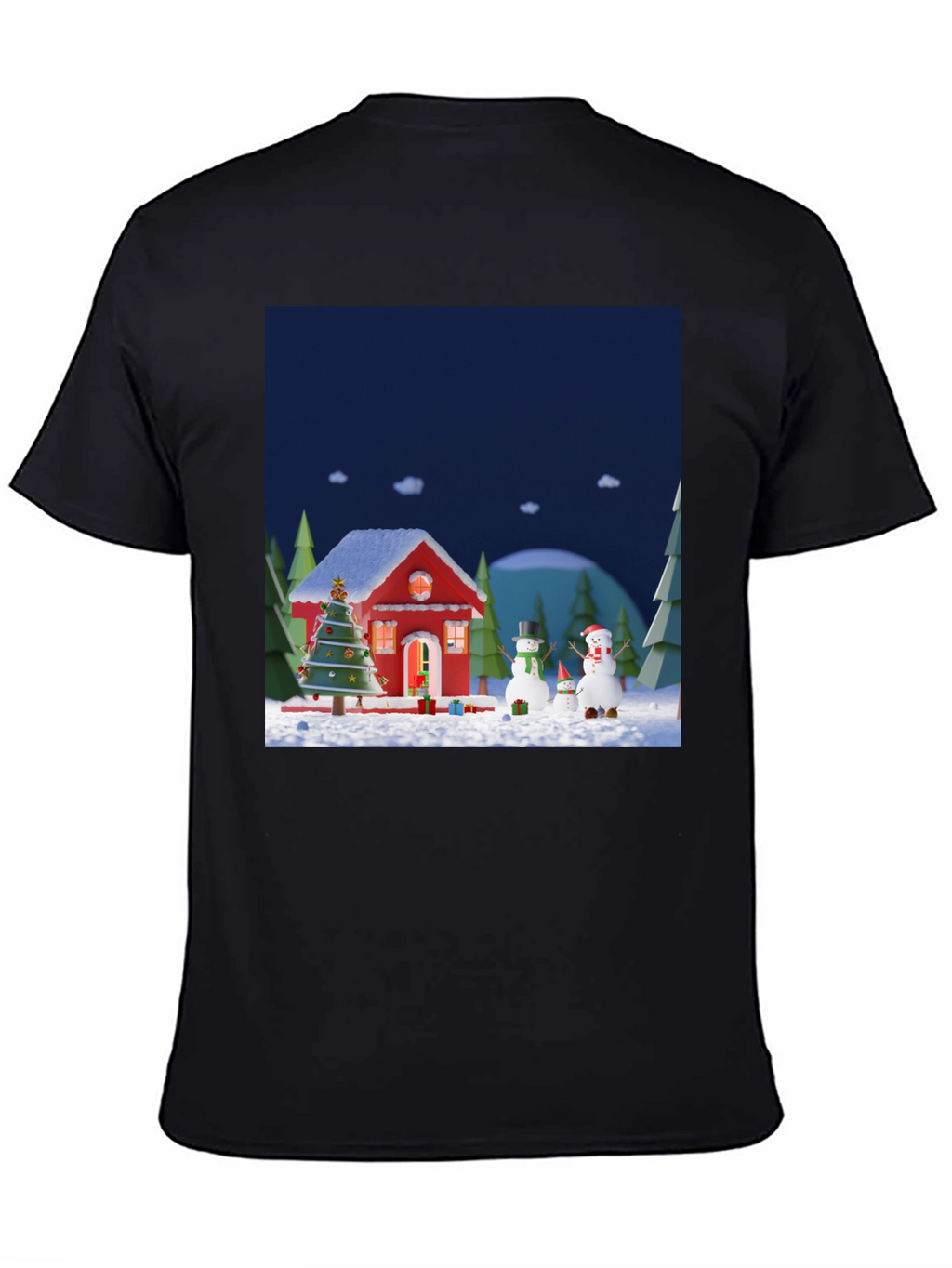 Festive Christmas T-Shirt with Holiday Scene