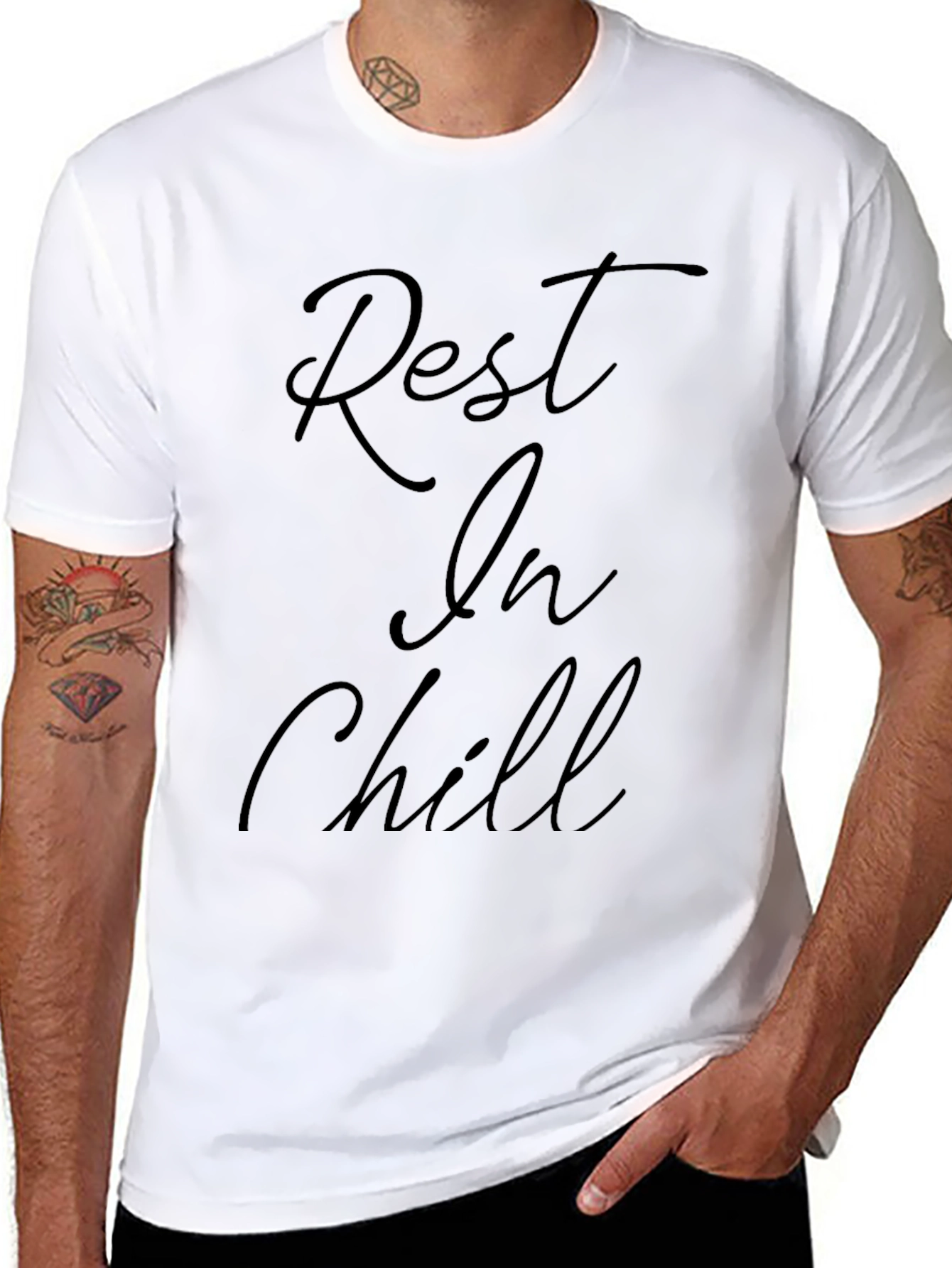 Rest In Chill Black Graphic T-Shirt