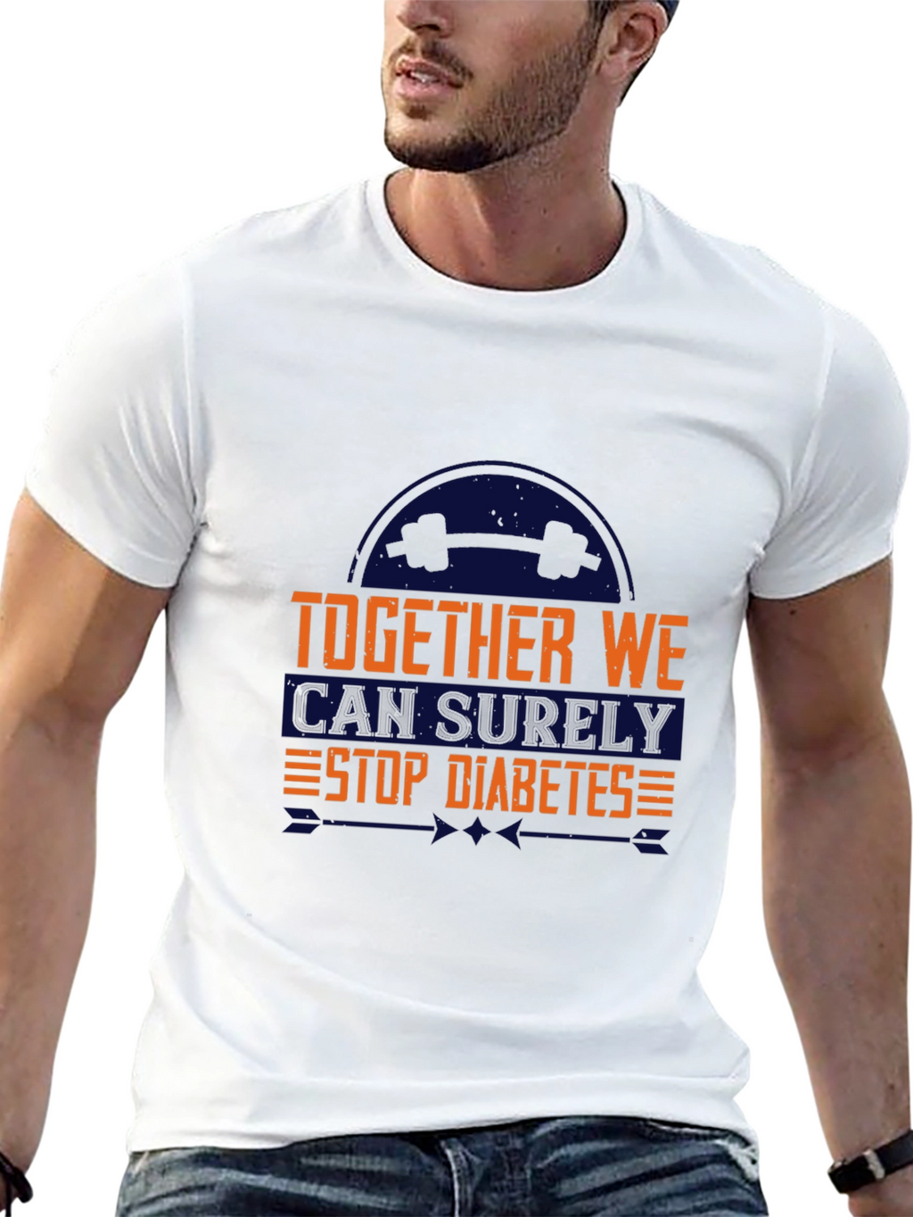 Together We Can Stop Diabetes Black T-Shirt