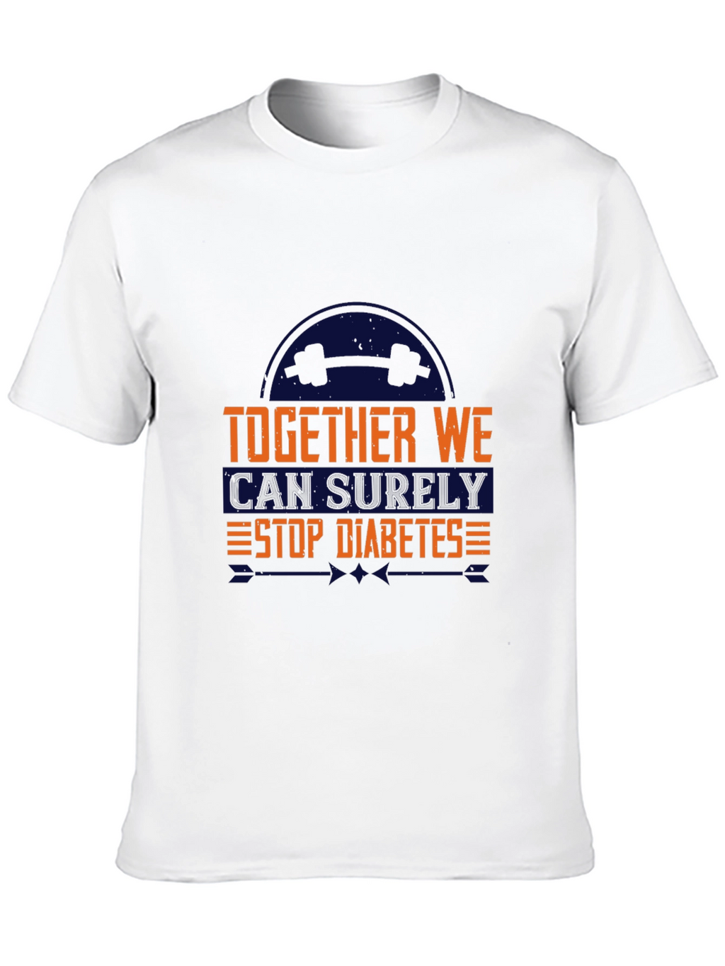 Together We Can Stop Diabetes Black T-Shirt