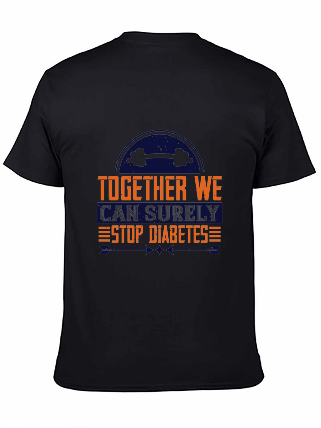 Together We Can Stop Diabetes Black T-Shirt