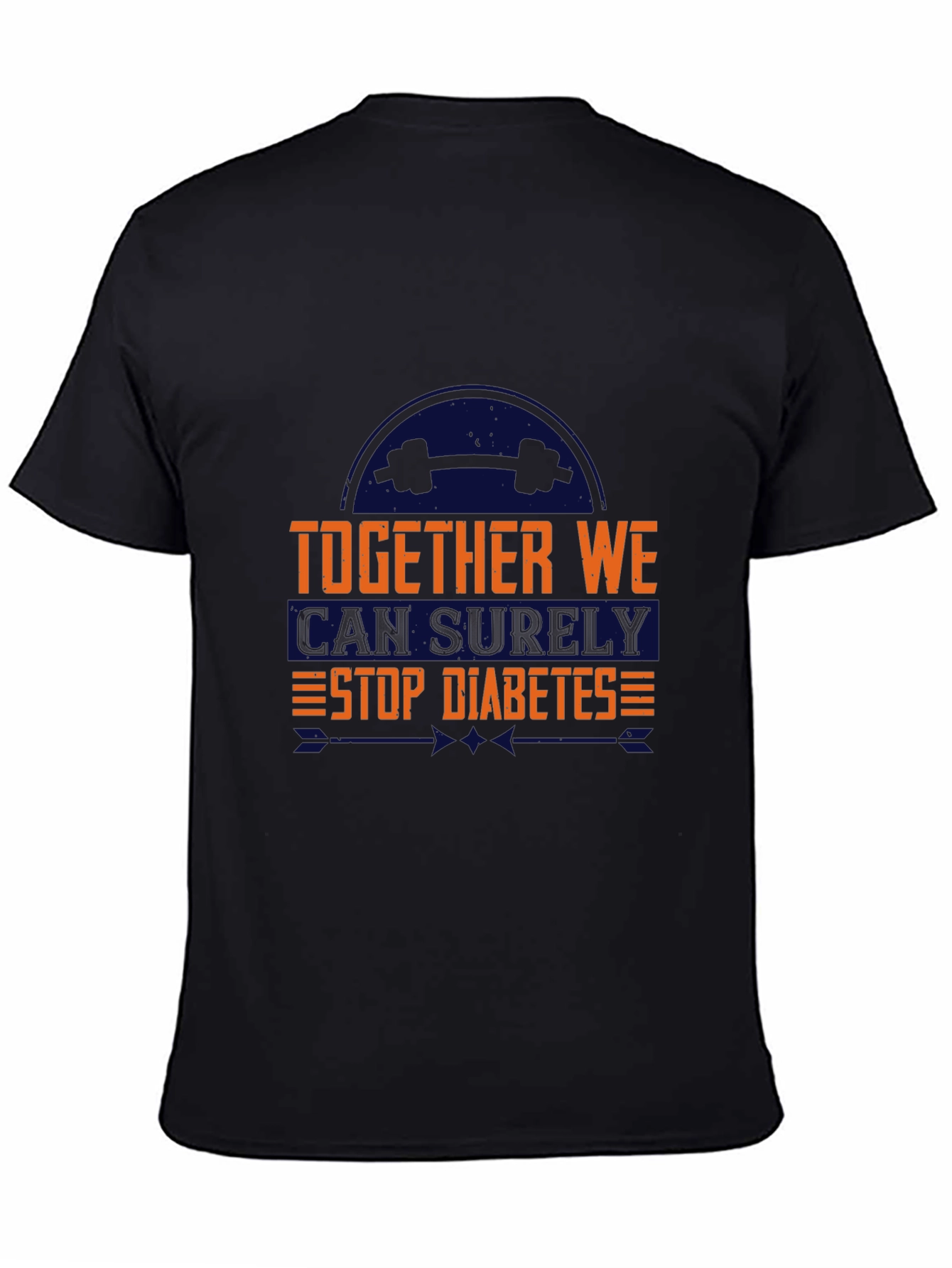 Together We Can Stop Diabetes Black T-Shirt