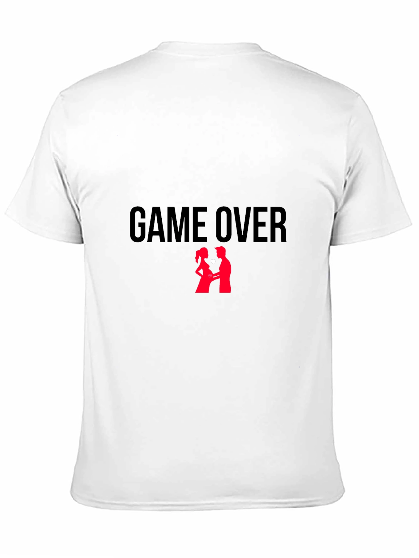 Game Over Couple T-Shirt - Black