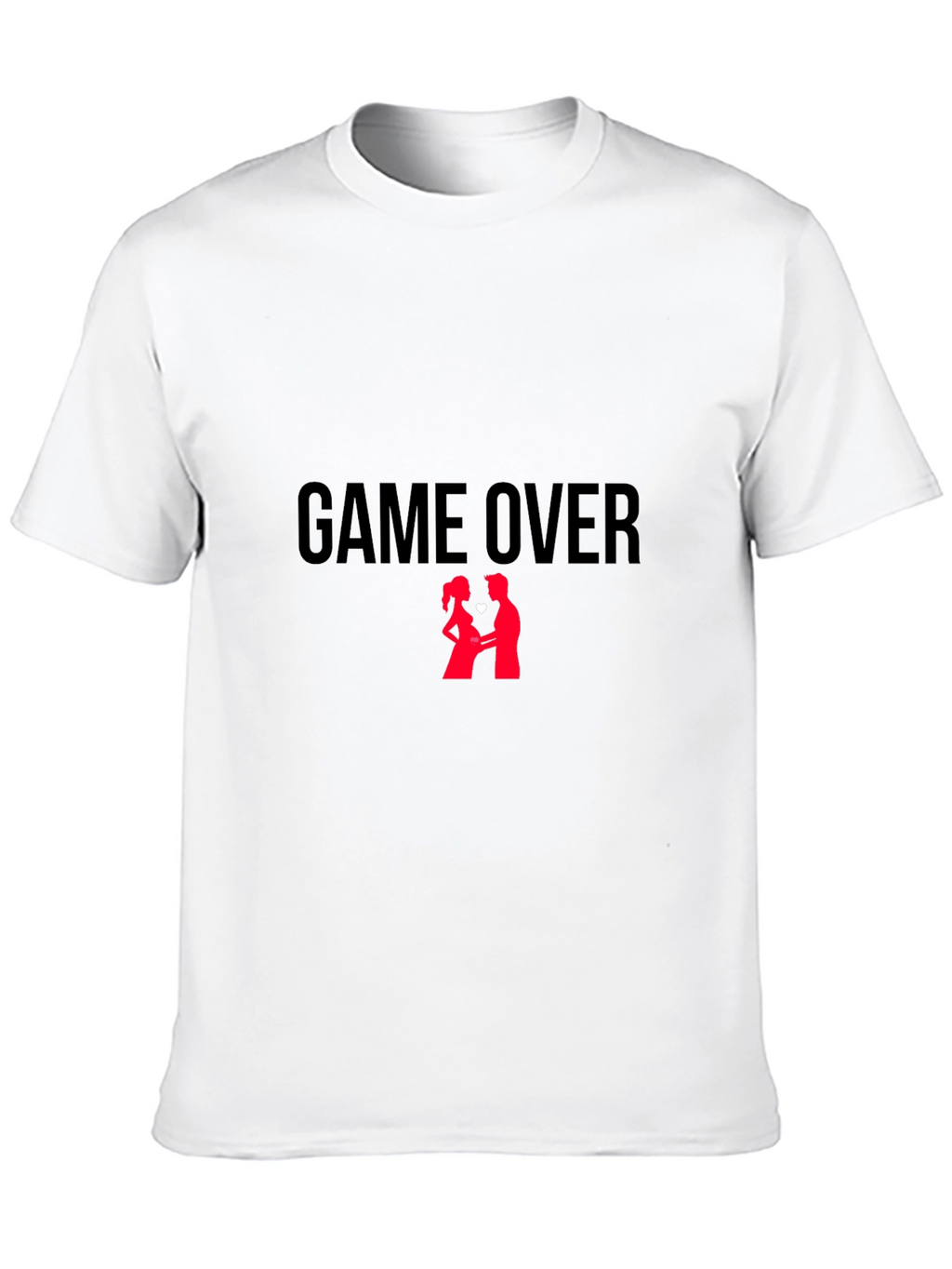 Game Over Couple T-Shirt - Black