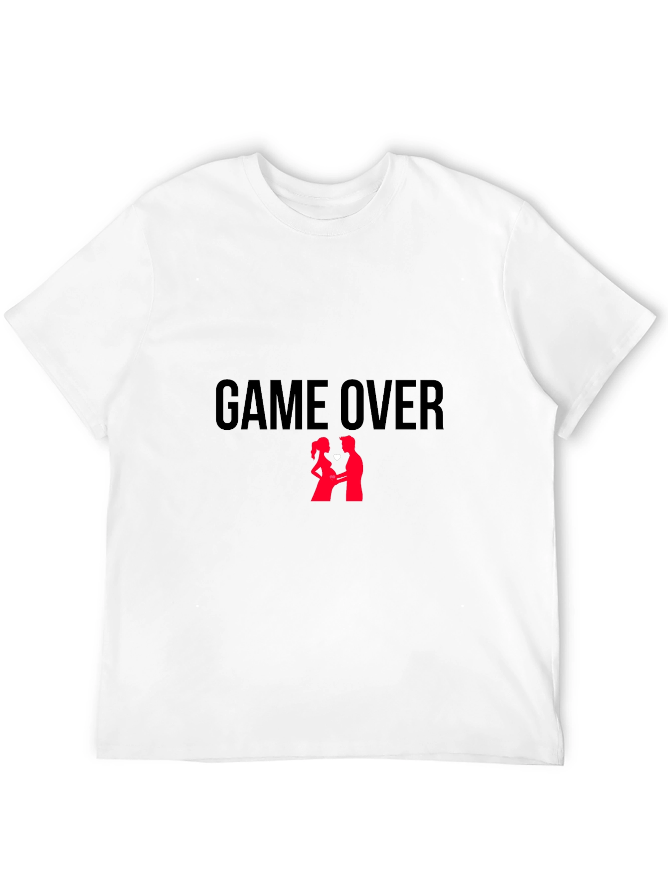 Game Over Couple T-Shirt - Black
