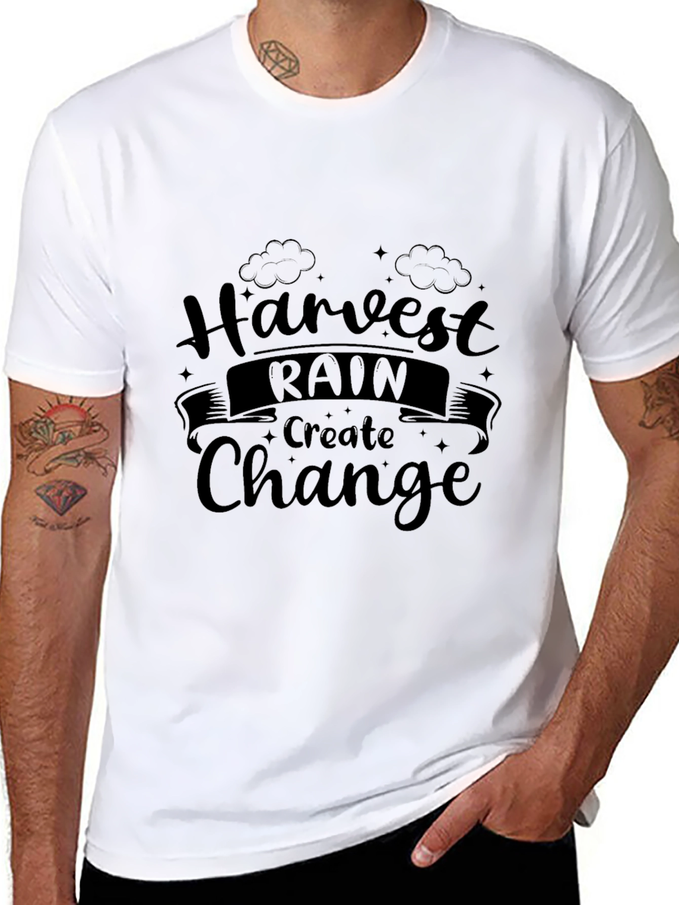 Harvest Rain Change Black Graphic Tee