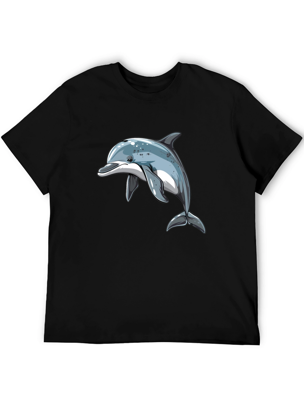 Dolphin Graphic Black T-Shirt - Stylish Casual Wear