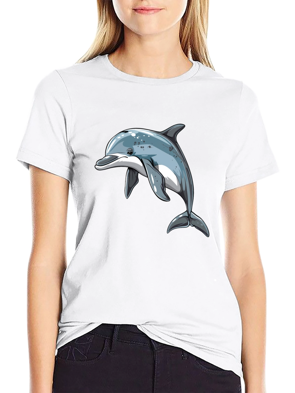 Dolphin Graphic Black T-Shirt - Stylish Casual Wear