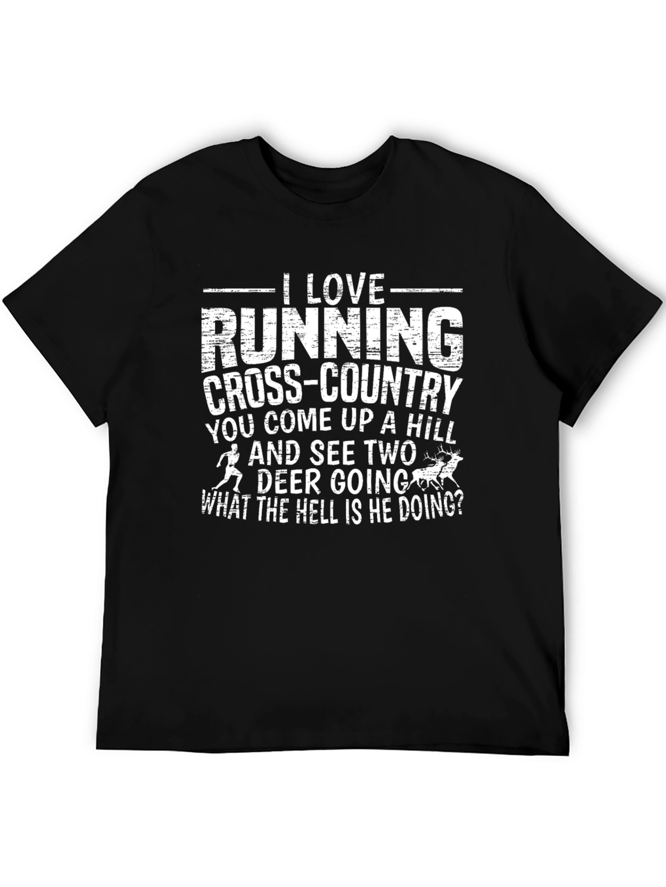 Cross Country Running Graphic Tee Shirt