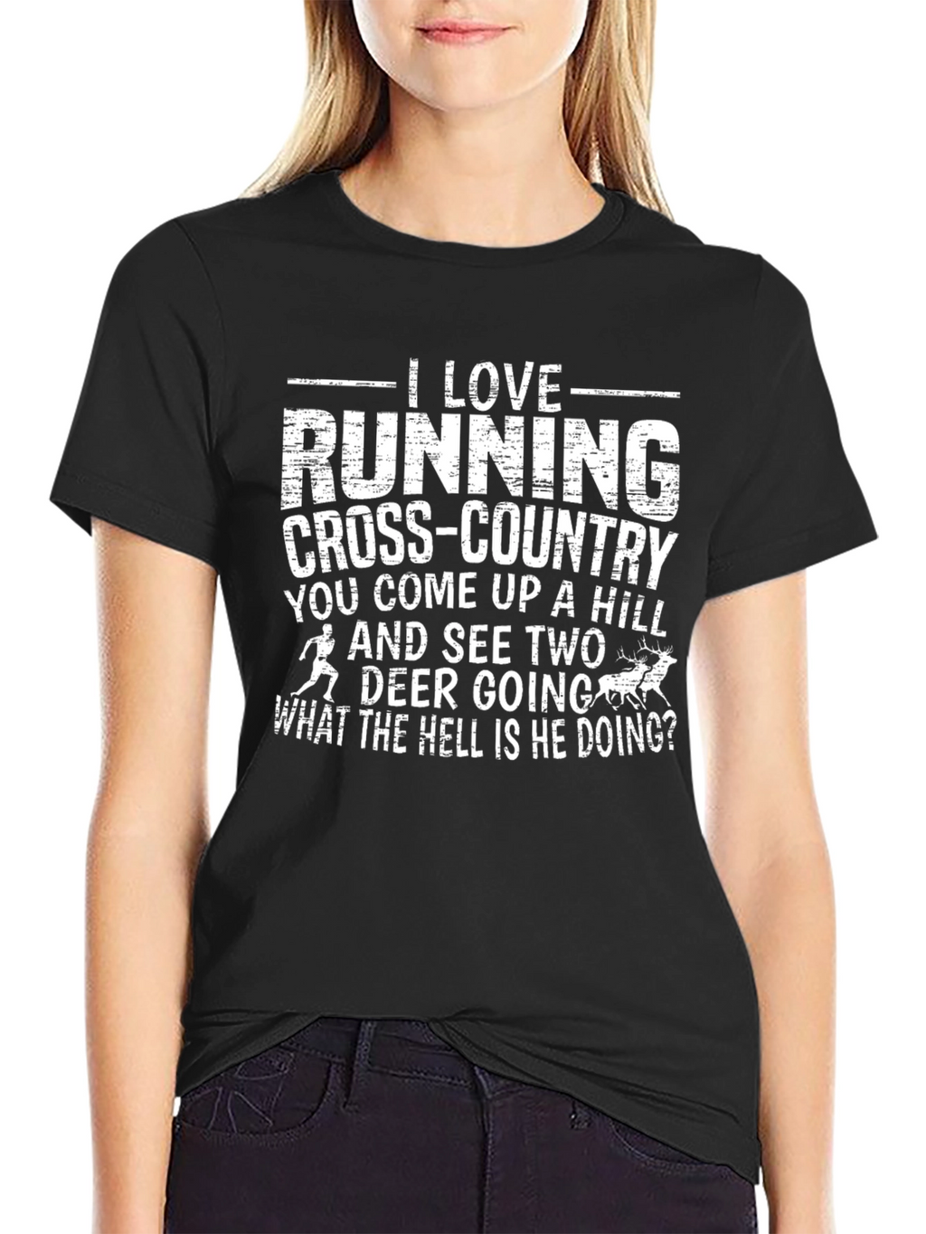 Cross Country Running Graphic Tee Shirt