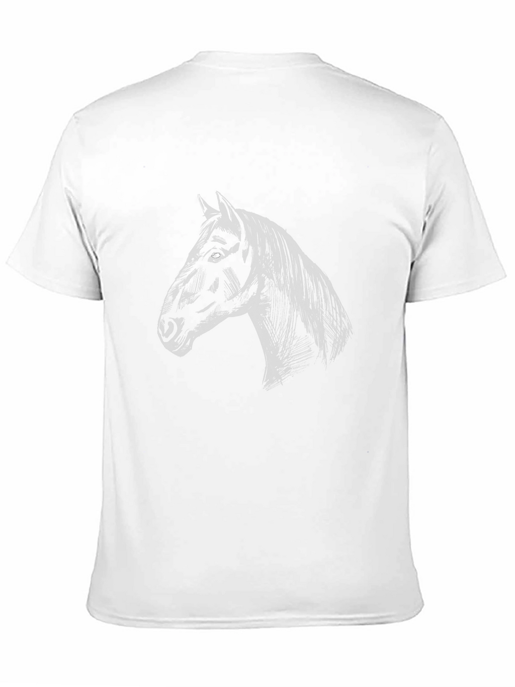 Mens Black Horse Graphic T-Shirt