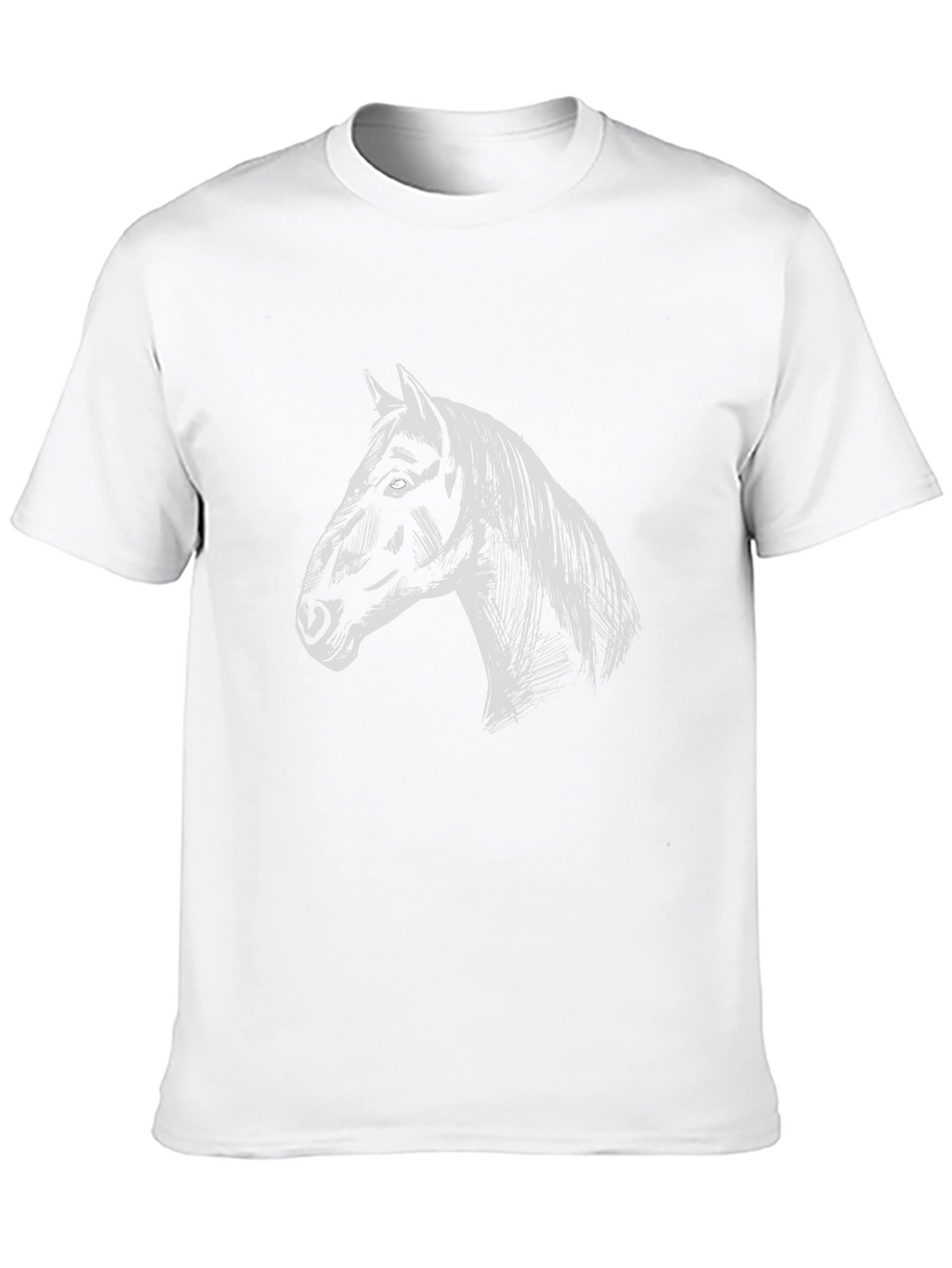 Mens Black Horse Graphic T-Shirt