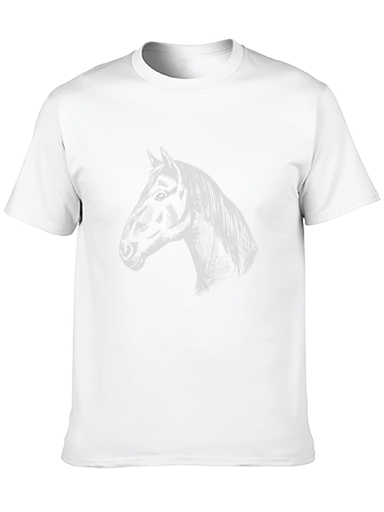 Mens Black Horse Graphic T-Shirt