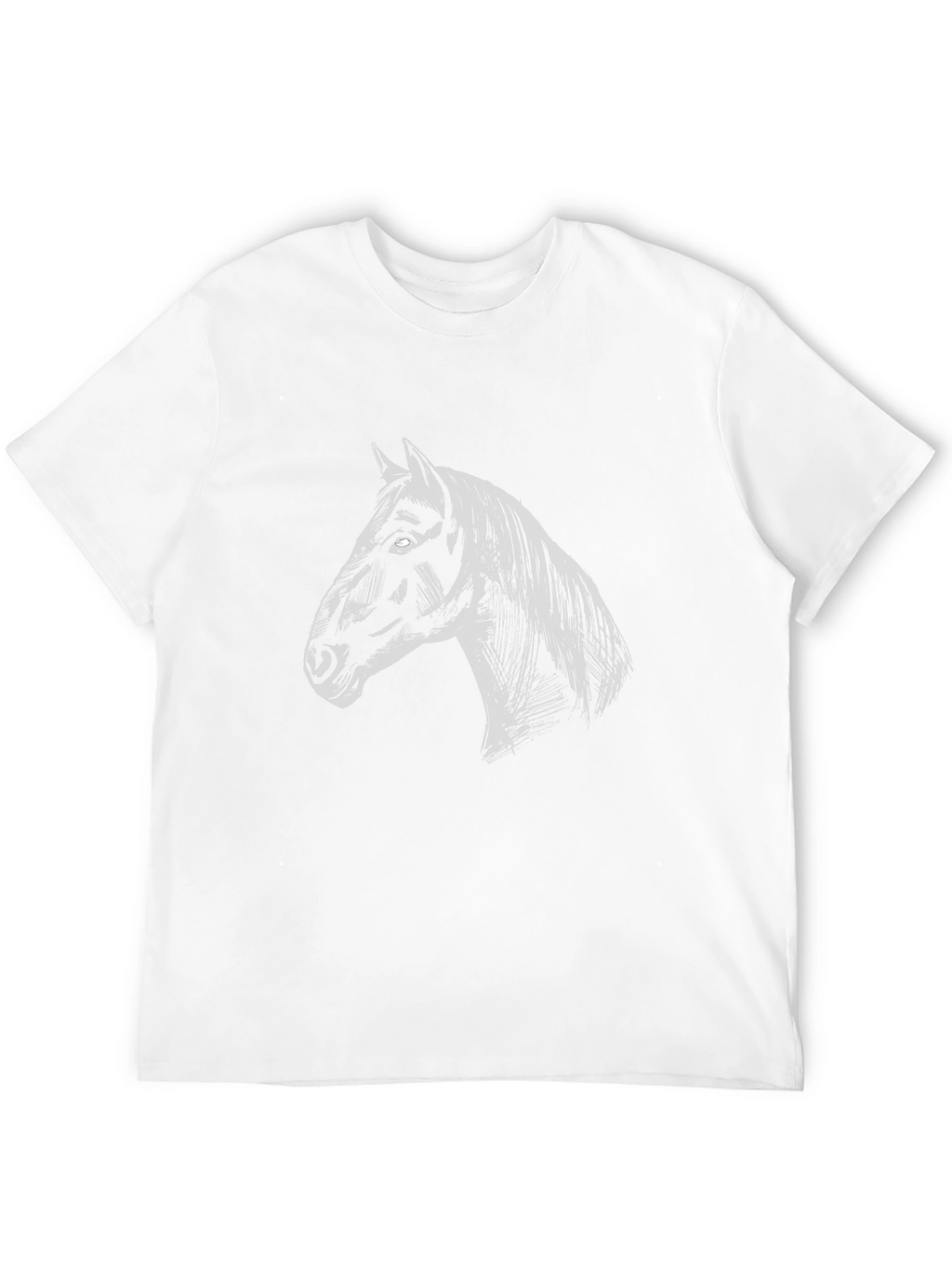 Mens Black Horse Graphic T-Shirt
