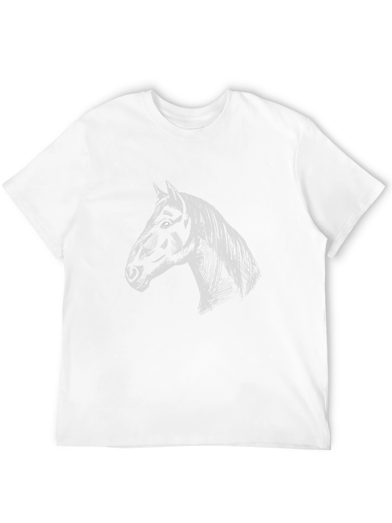 Mens Black Horse Graphic T-Shirt