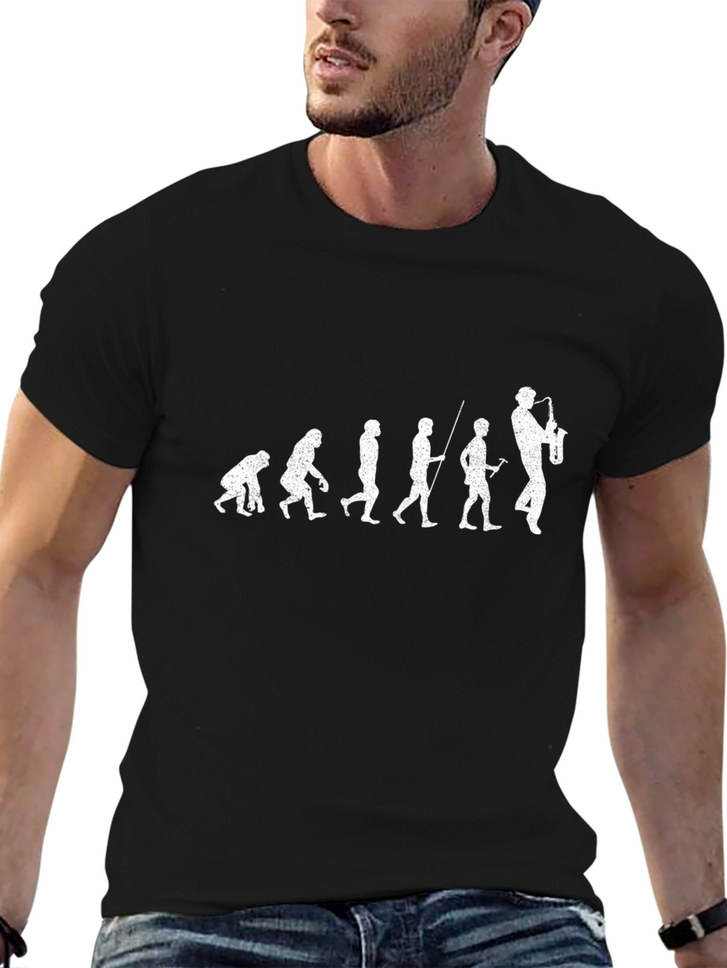 Evolution of Saxophone Player T-Shirt