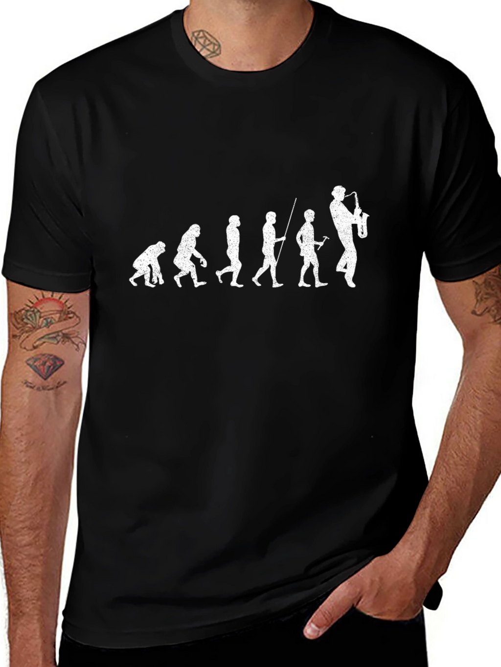Evolution of Saxophone Player T-Shirt