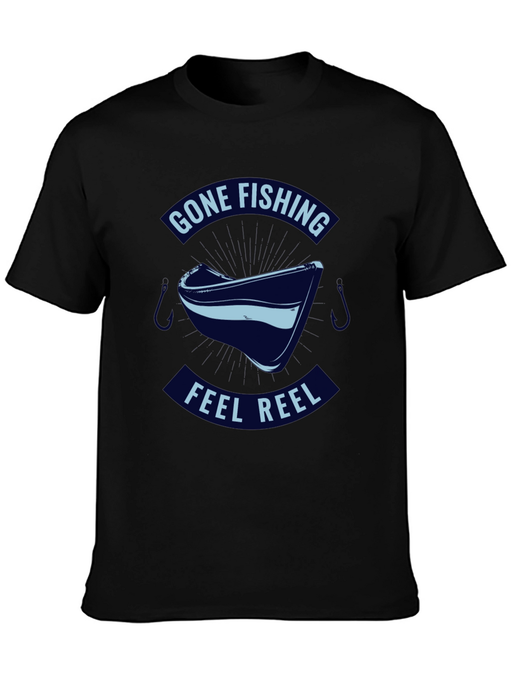 Gone Fishing Feel Reel T-Shirt - Black