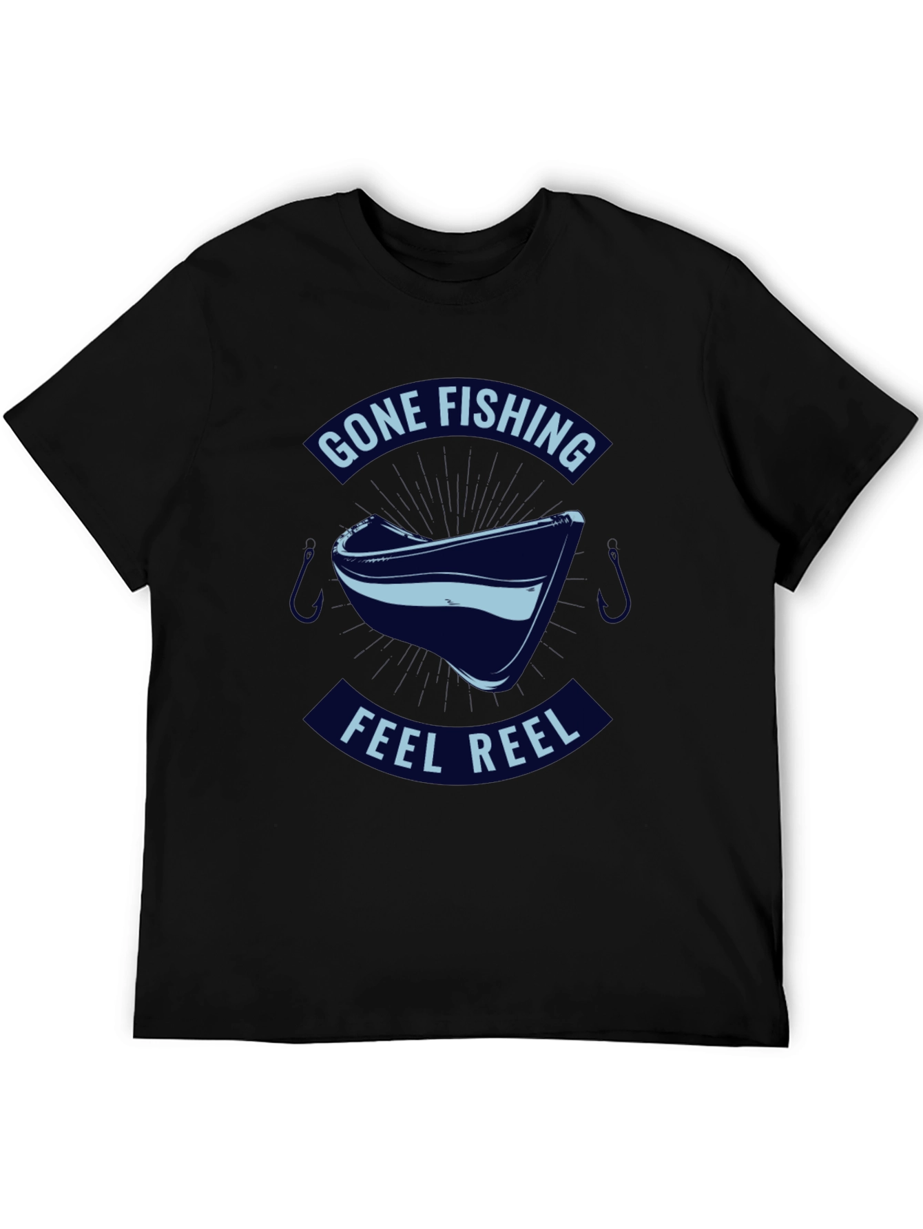 Gone Fishing Feel Reel T-Shirt - Black