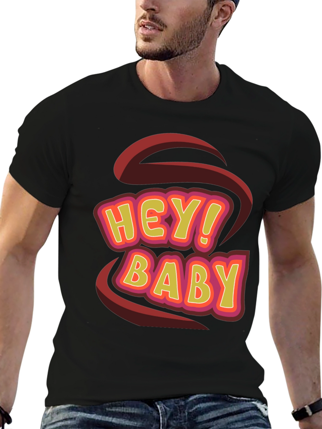 Hey! Baby Graphic T-Shirt - Fun Trendy Tee
