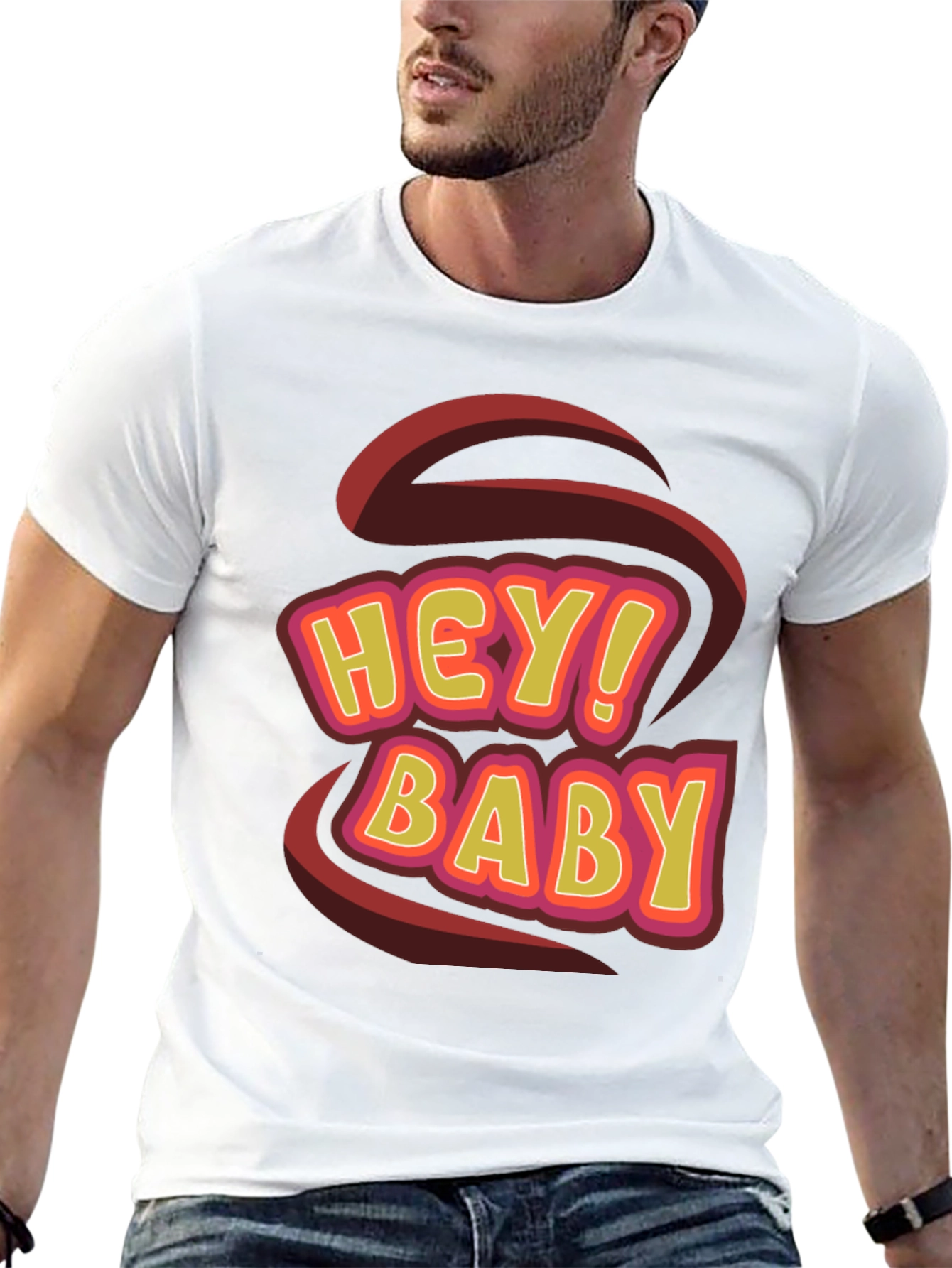 Hey! Baby Graphic T-Shirt - Fun Trendy Tee