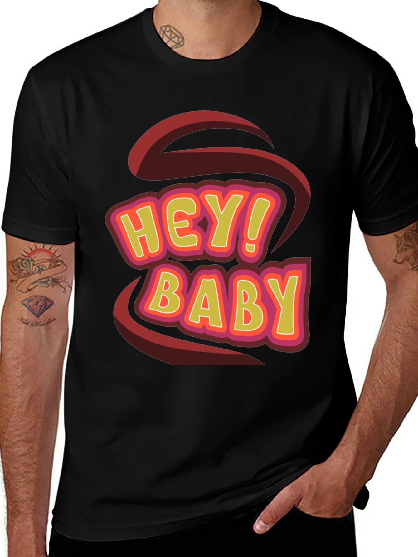 Hey! Baby Graphic T-Shirt - Fun Trendy Tee