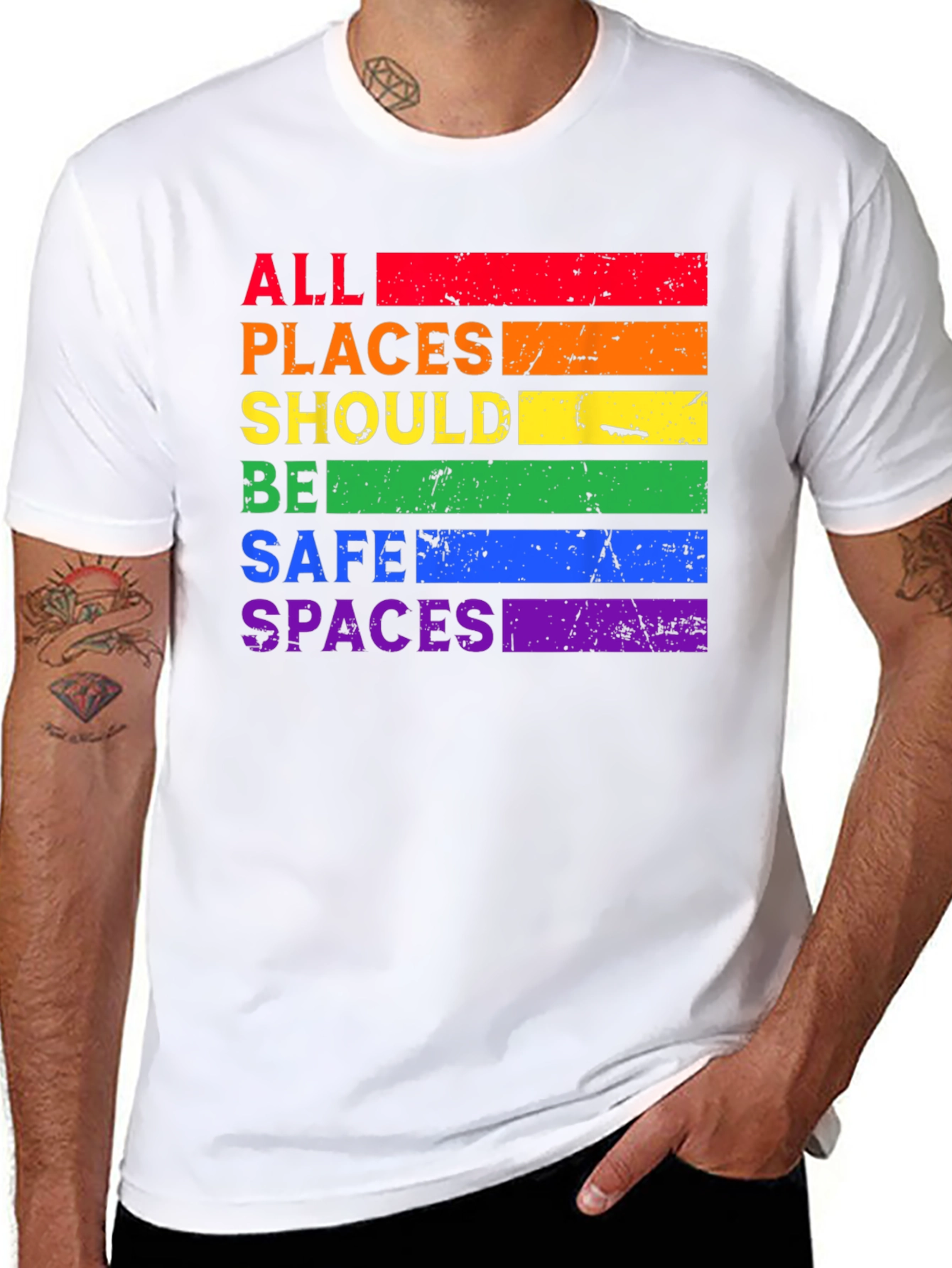 Rainbow All Places Should Be Safe Spaces T-Shirt