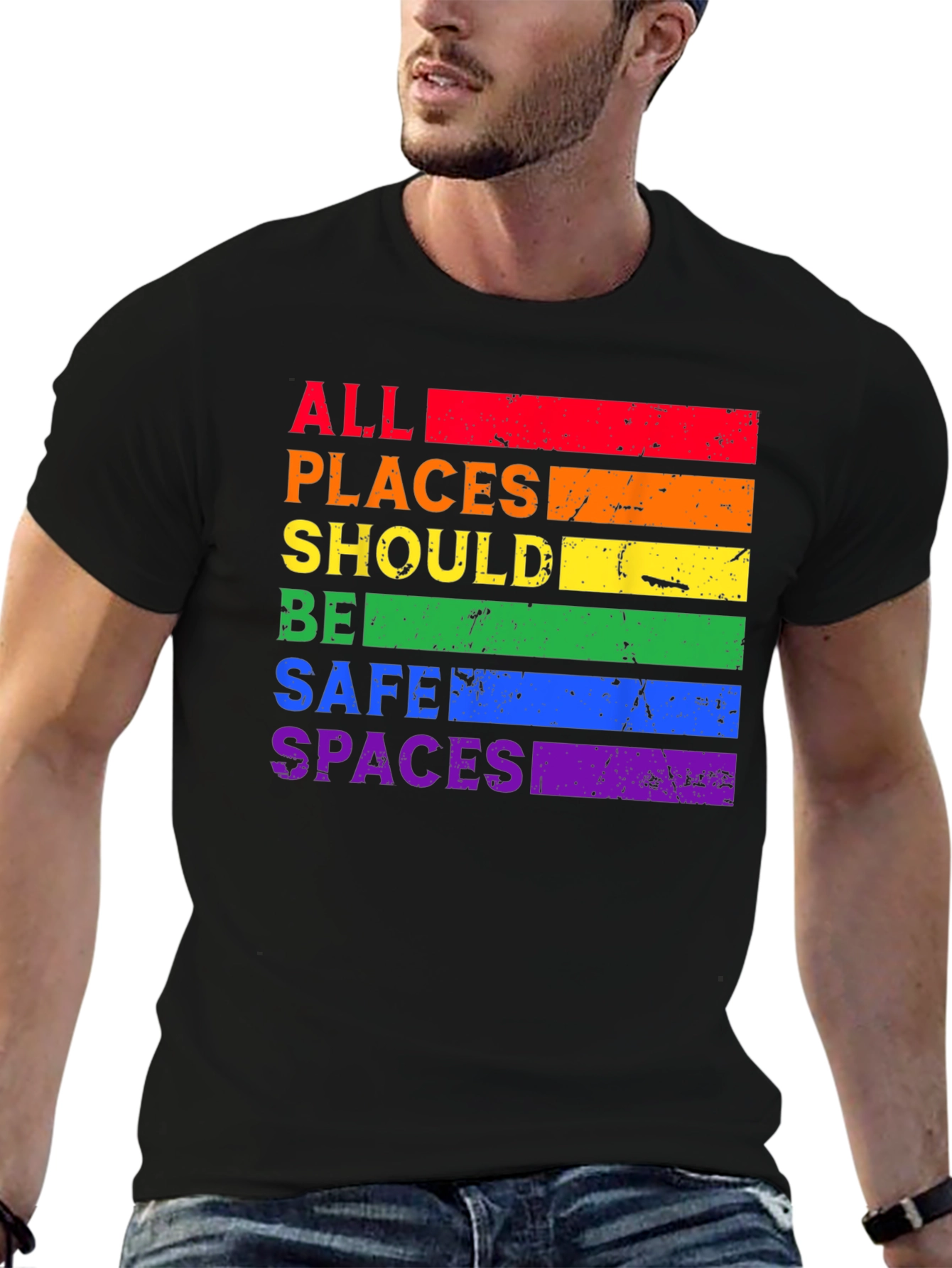 Rainbow All Places Should Be Safe Spaces T-Shirt
