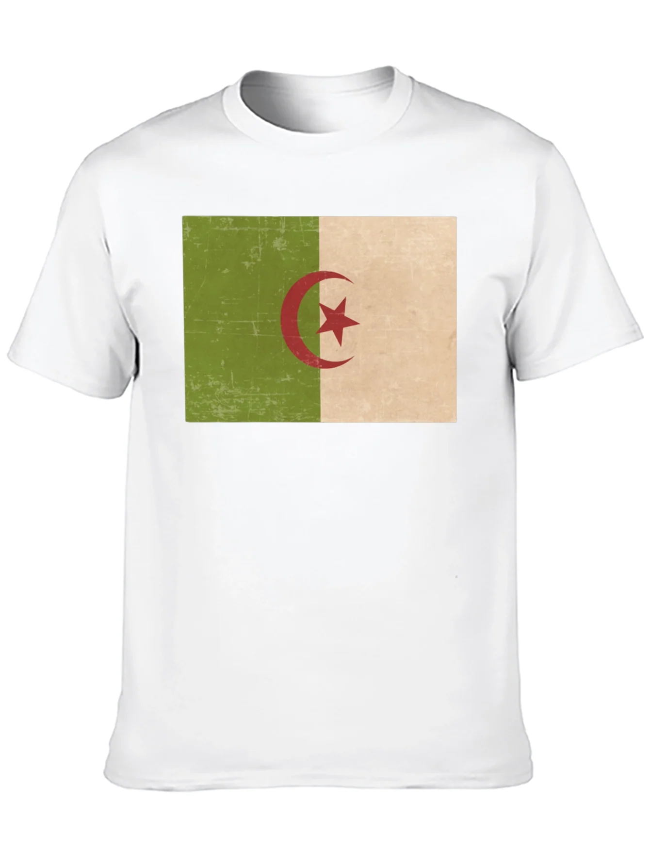 Algeria Flag T-Shirt - Black Cotton Tee