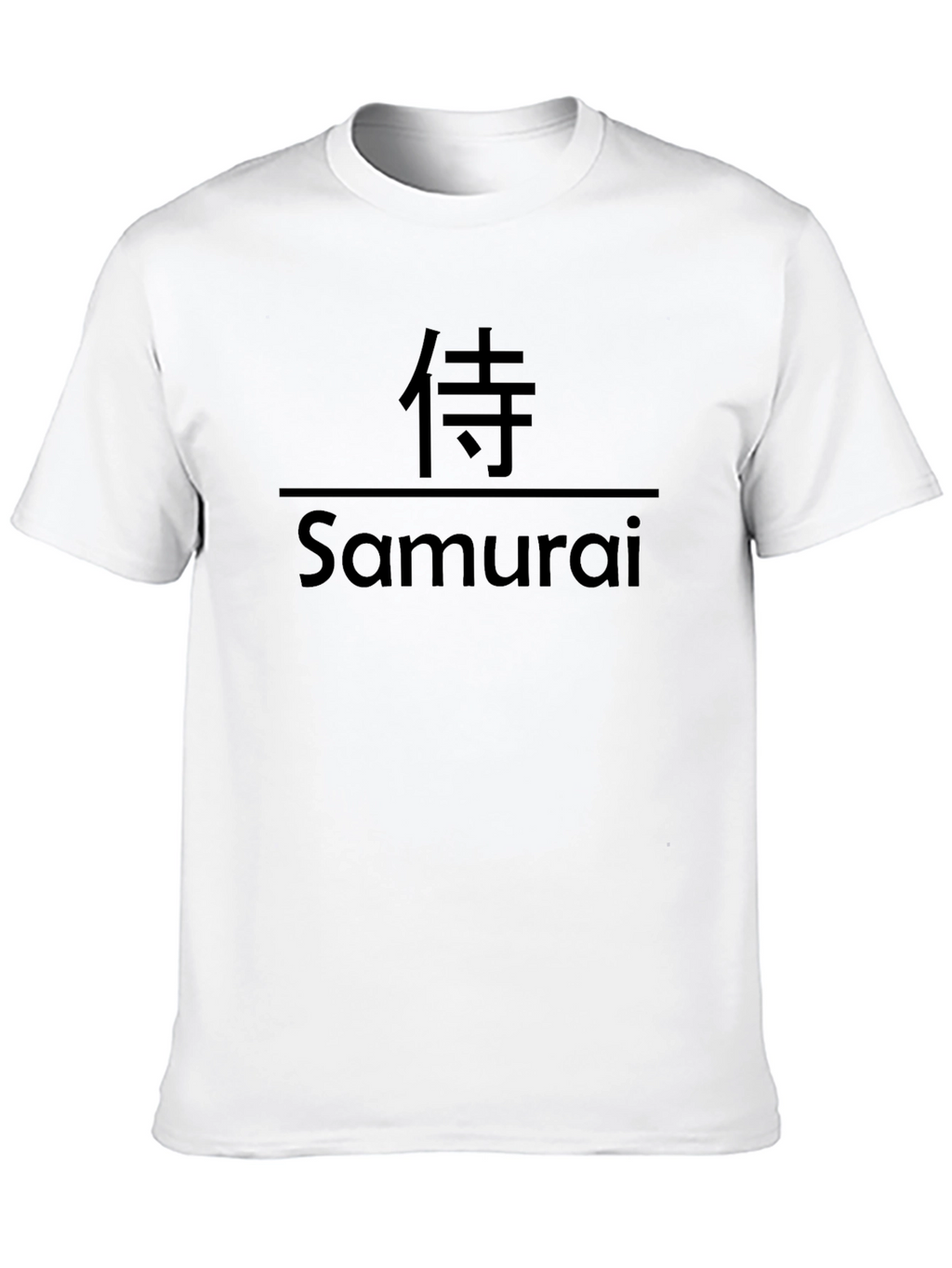 Samurai Graphic Print Black T-Shirt