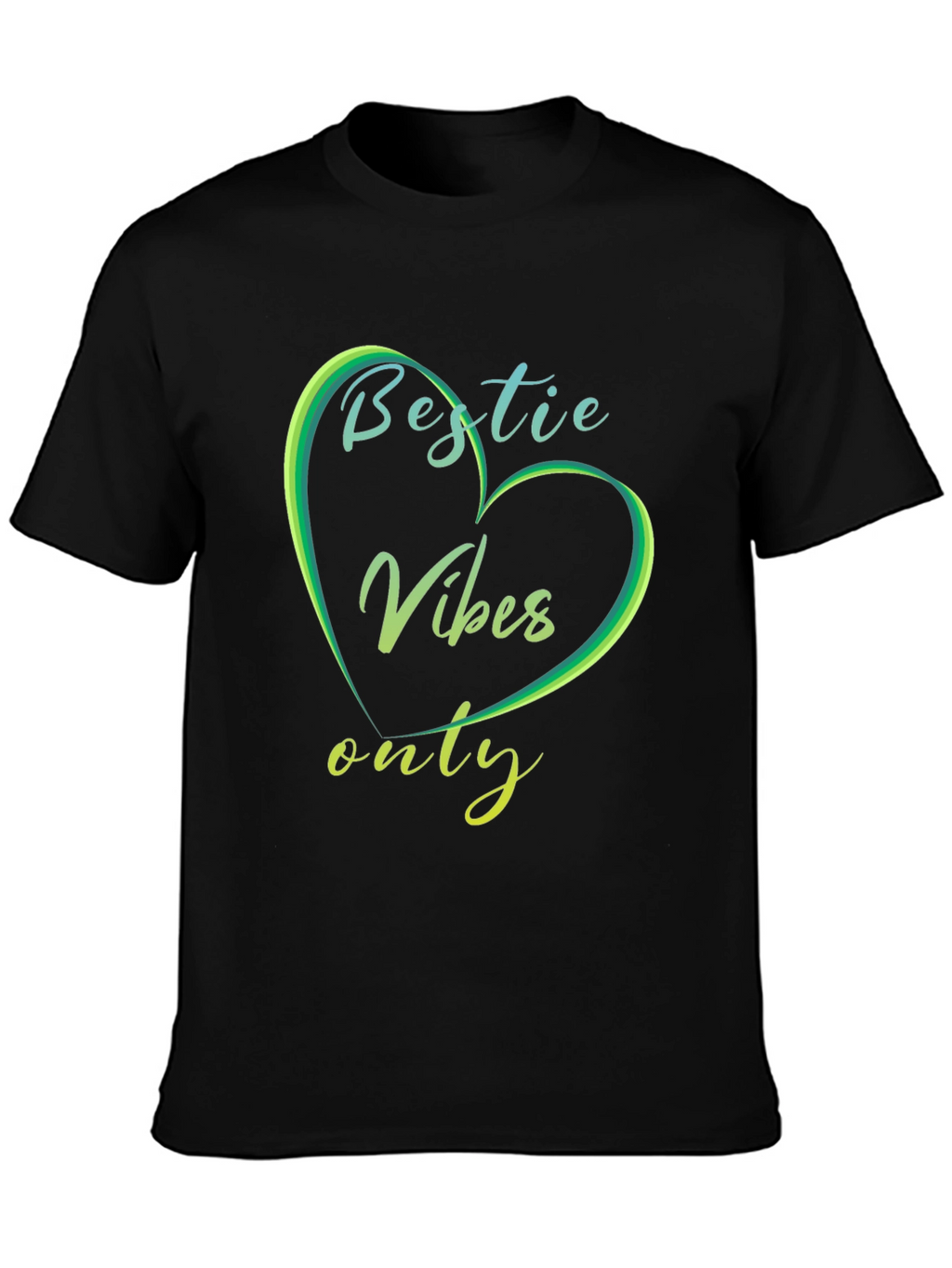Bestie Vibes Only Graphic Tee - Trendy Casual Shirt