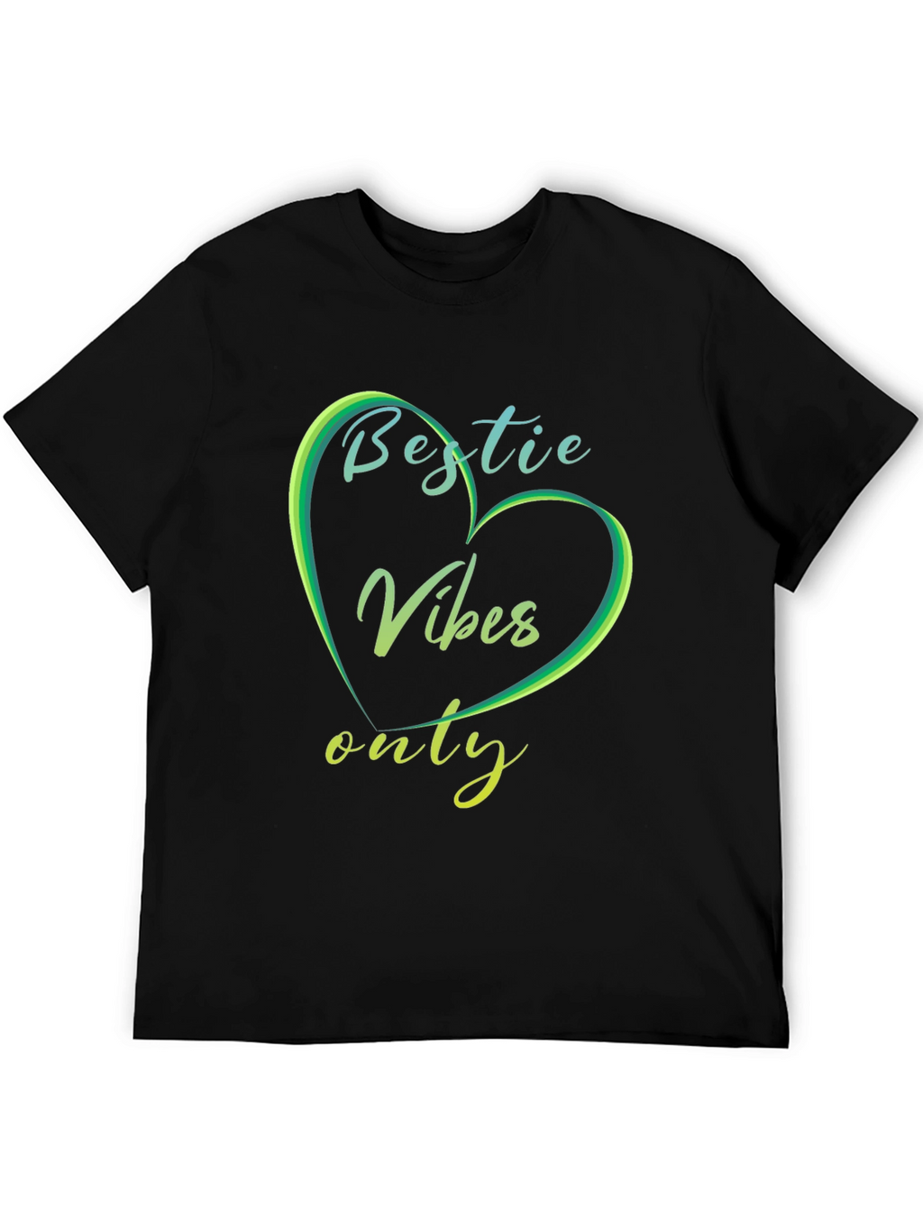 Bestie Vibes Only Graphic Tee - Trendy Casual Shirt