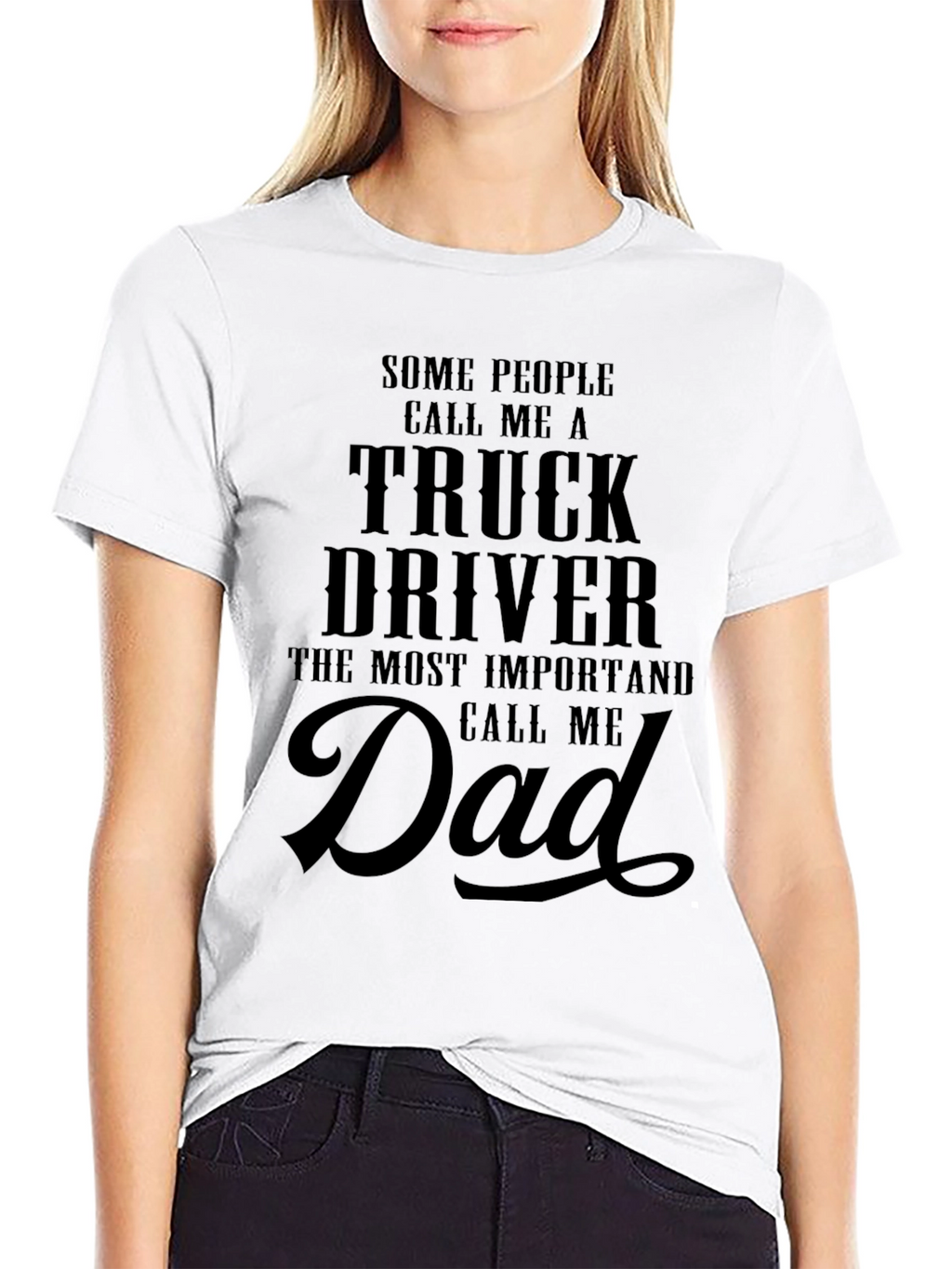 Truck Driver Dad T-Shirt: Black Graphic Tee