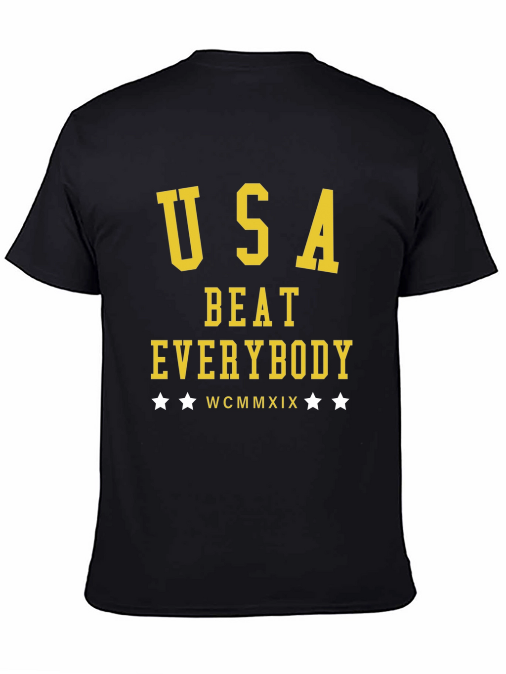 USA Beat Everybody T-Shirt - Black Cotton Tee