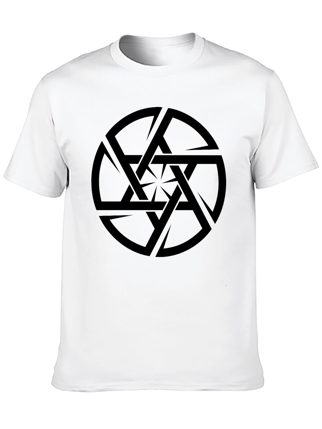 Abstract Geometric Design Black T-Shirt