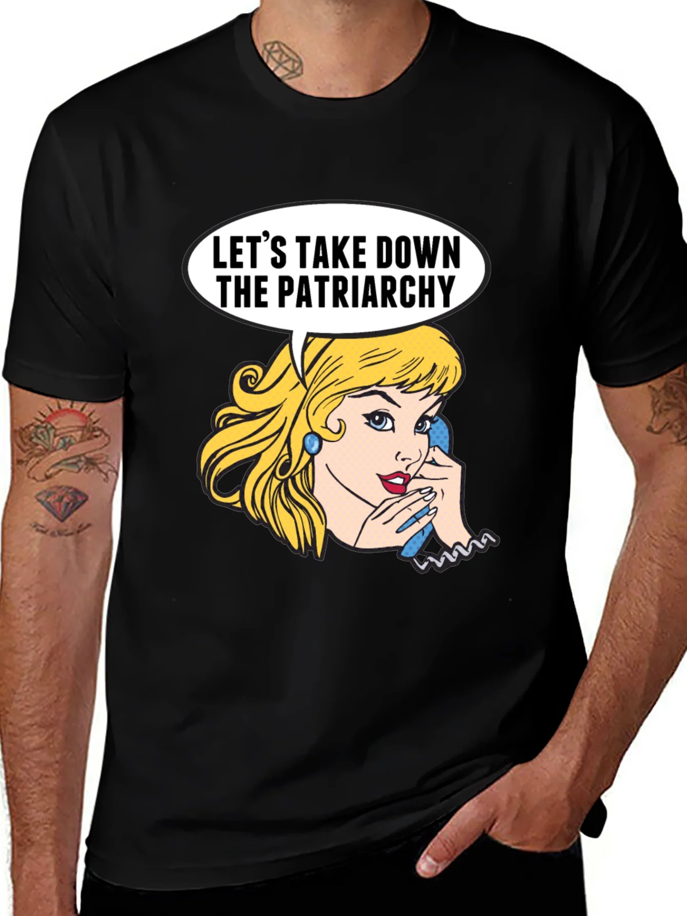 Feminist T-Shirt: Lets Take Down the Patriarchy Graphic Tee