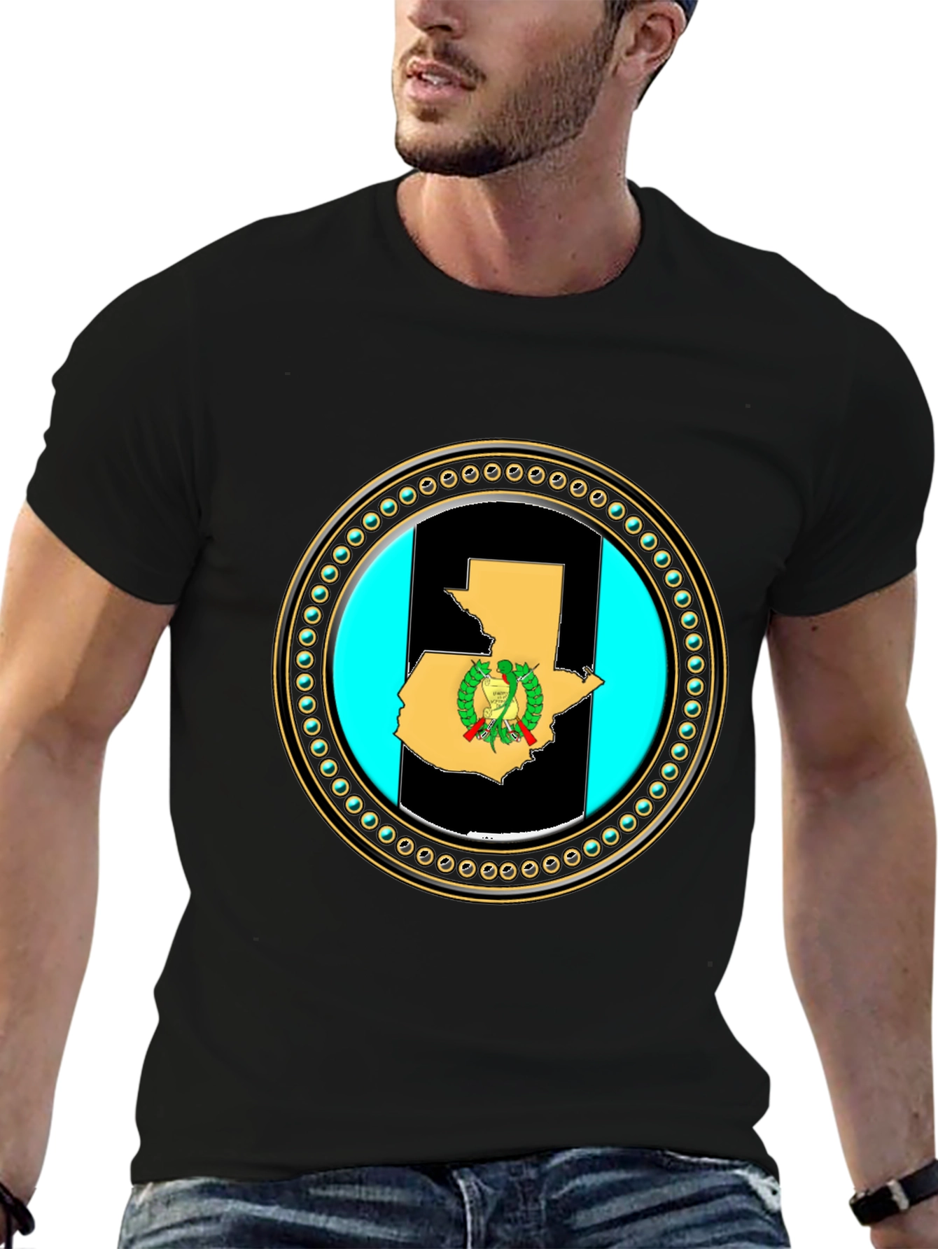 Guatemala Flag Map T-Shirt