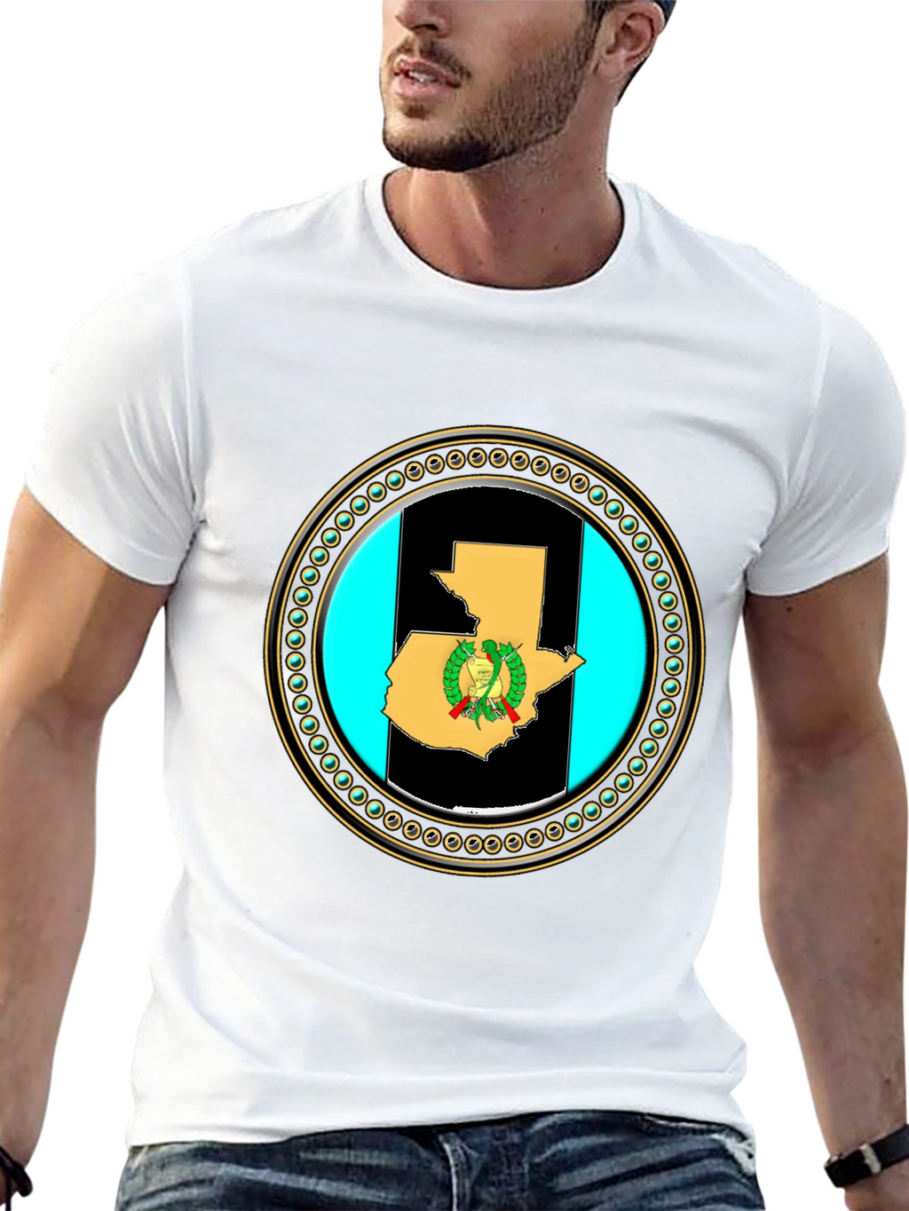 Guatemala Flag Map T-Shirt