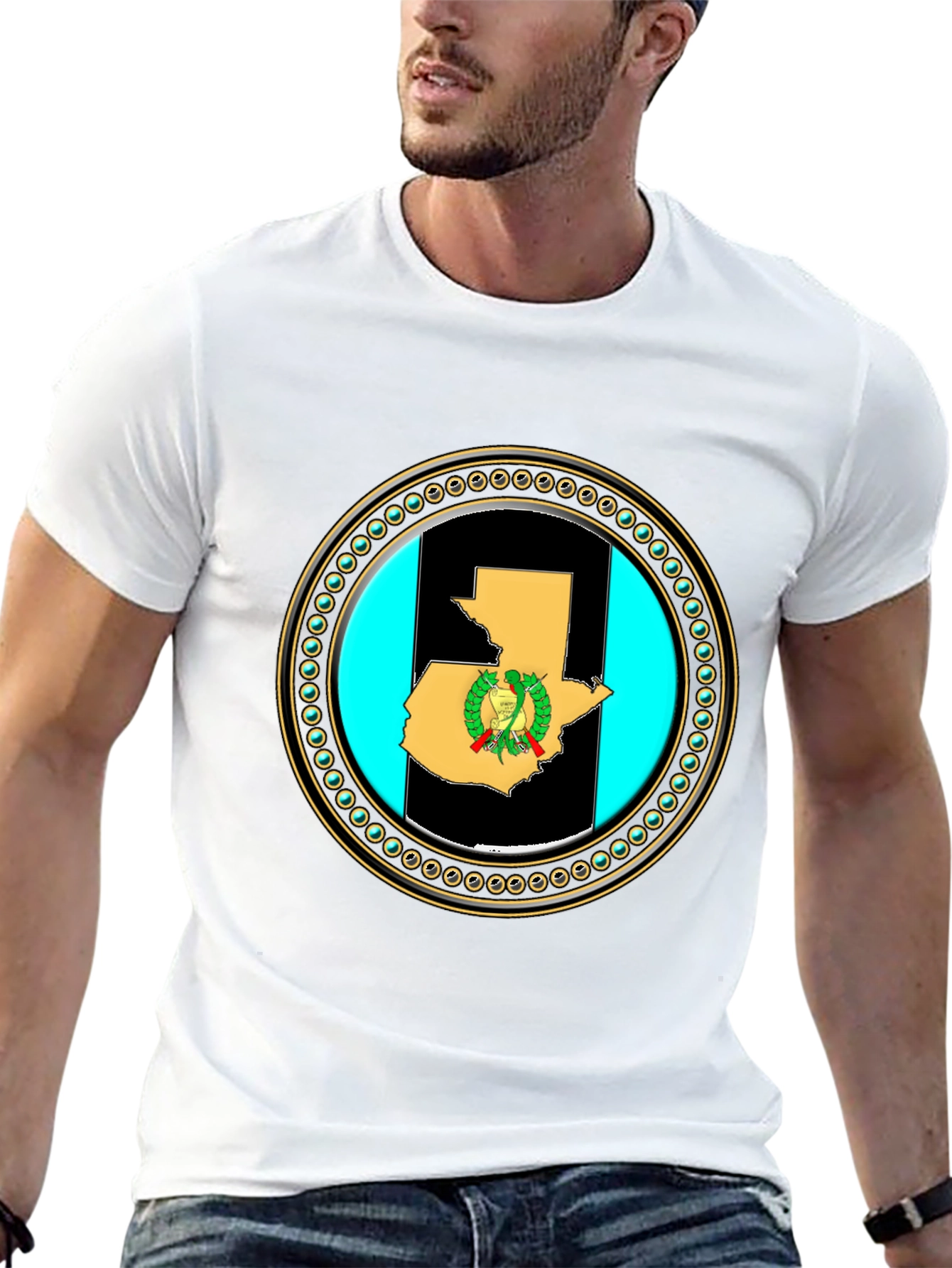 Guatemala Flag Map T-Shirt