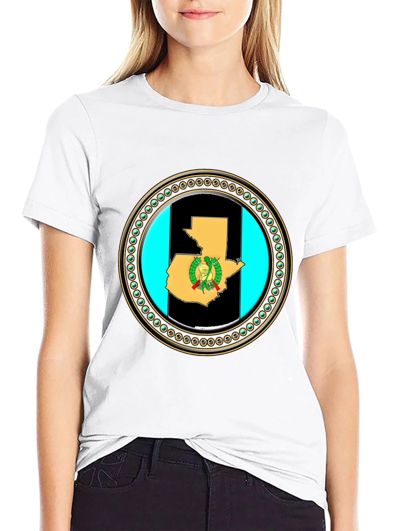 Guatemala Flag Map T-Shirt